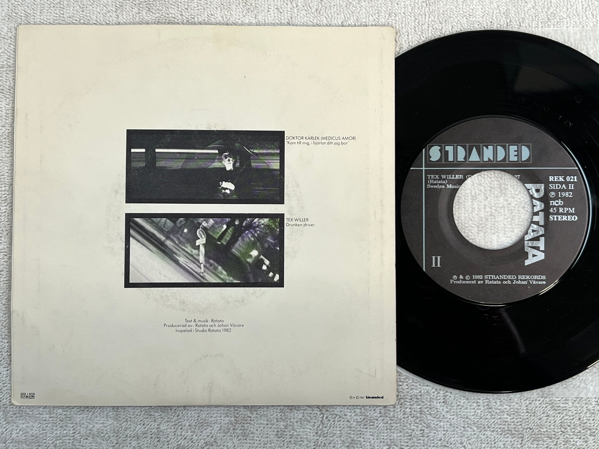 Omslagsbild för skivan RATATA doktor kärlek 7"single -82 Swe STRANDED REK 021