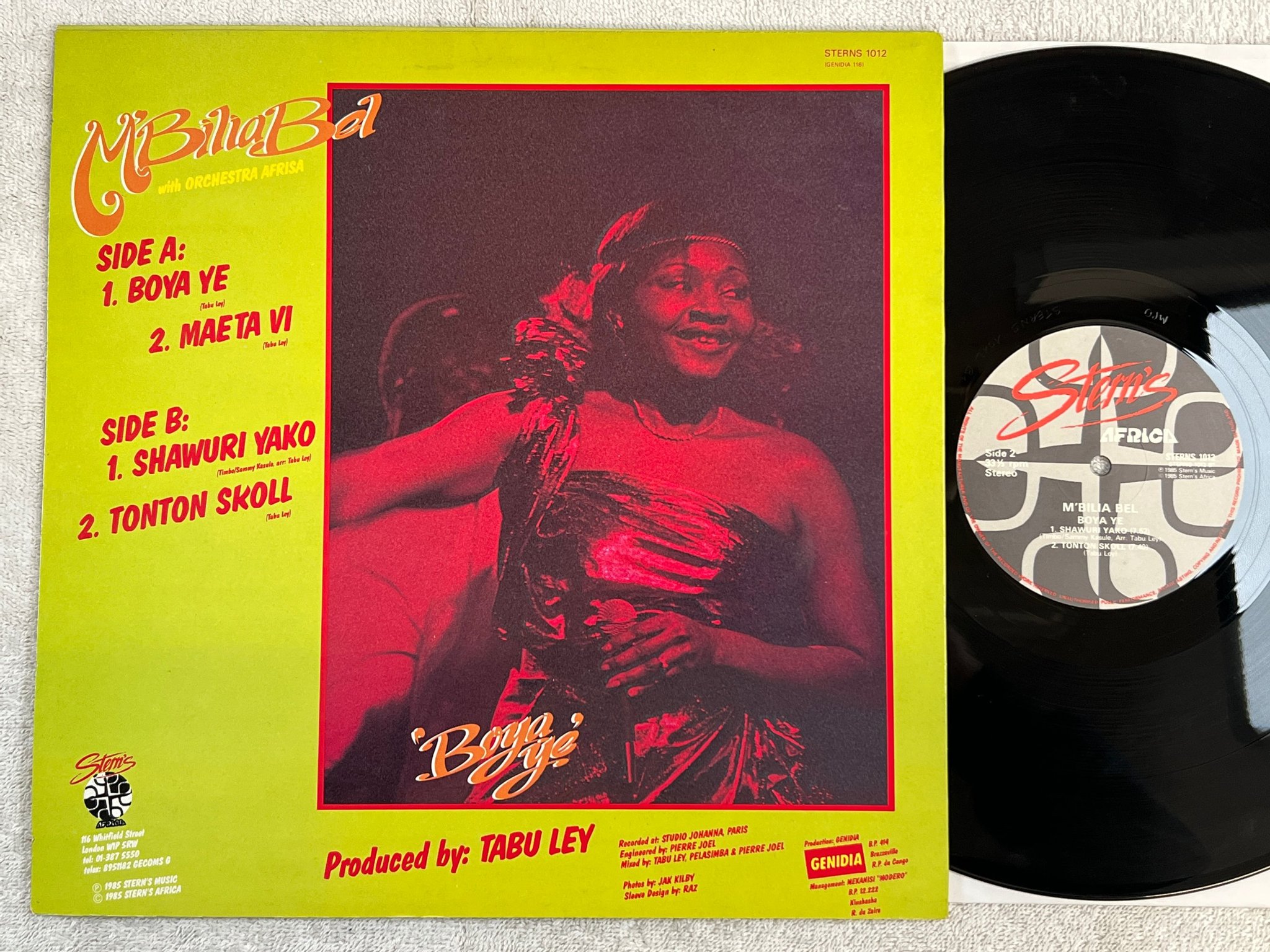 Omslagsbild för skivan M'BILIA BEL Boya Ye LP -85 UK sterns 1012 SOUKOUS