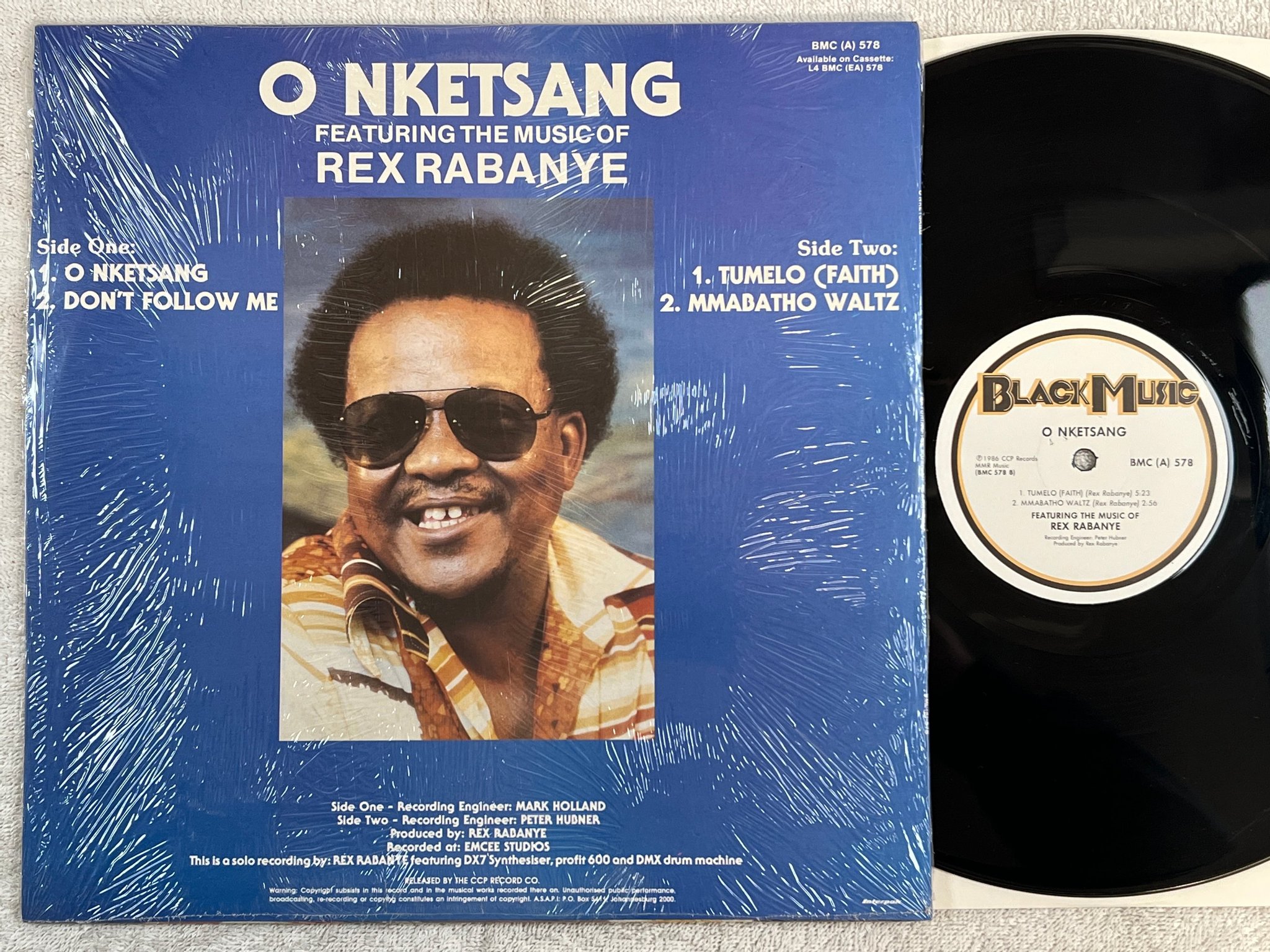 Omslagsbild för skivan REX RABANYE o Nketsang LP -86 South Africa BMC (A) 578 *** MEGA RARE *** ELECTRO