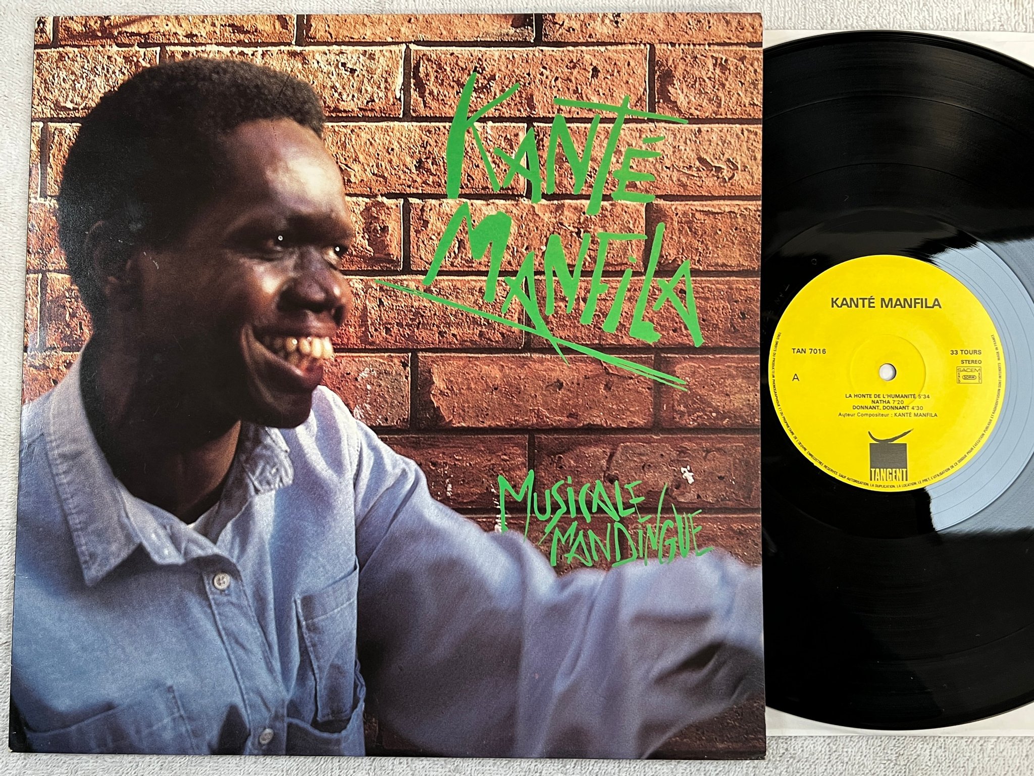 Omslagsbild för skivan KANTE MANFILA Musicale Mandingue LP -86 Fra TANGENT TAN 7016 folk african