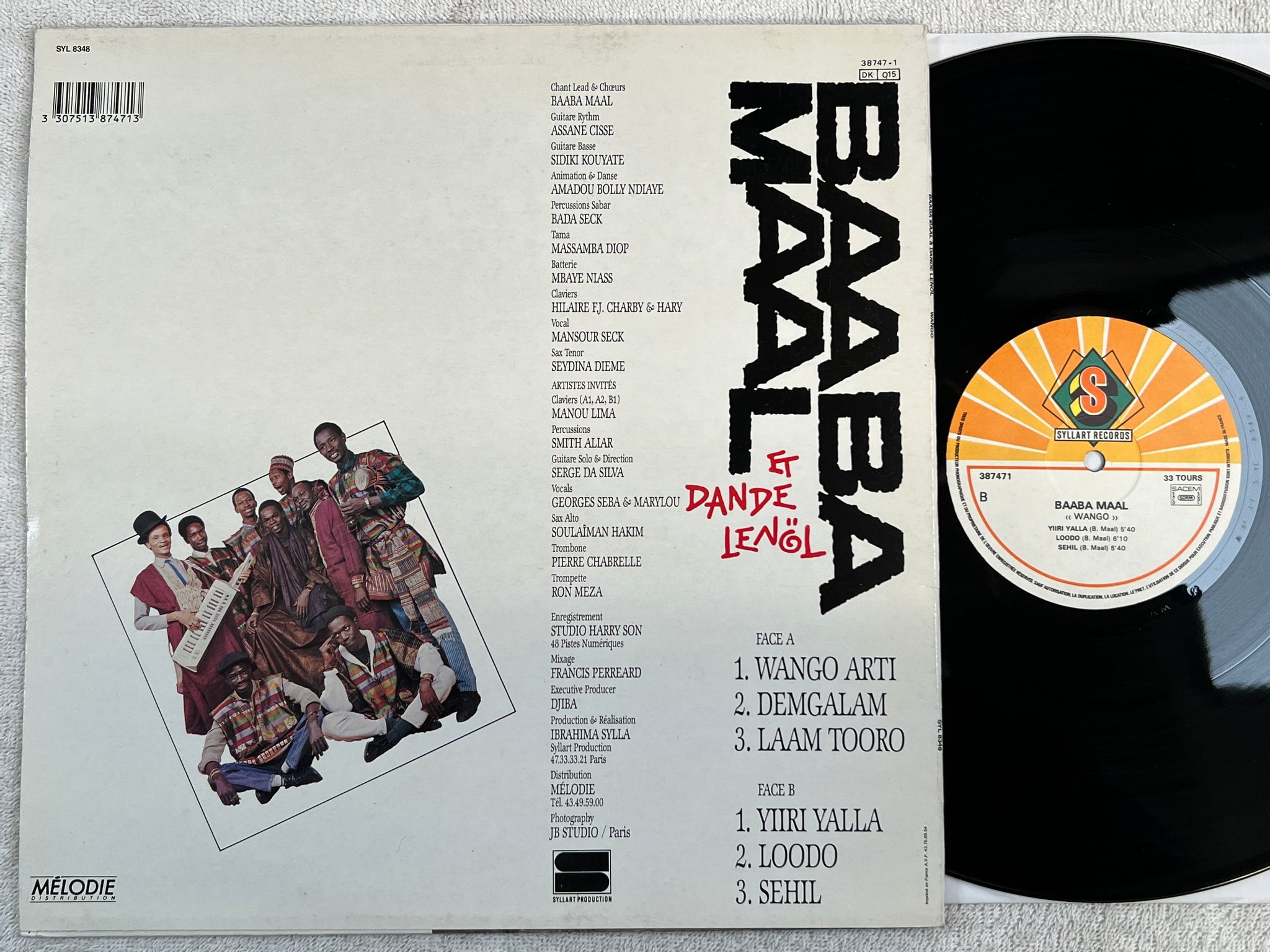 Omslagsbild för skivan BAABA MAAL wango LP -87 Fra SYLLART SYL 8348