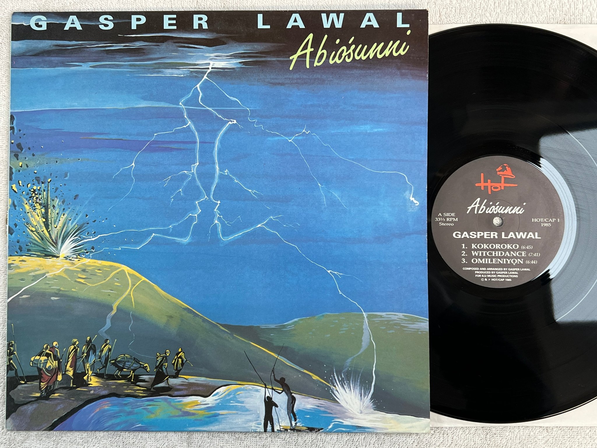 Omslagsbild för skivan GASPER LAWAL  Abiosunni LP -85 UK HOT/CAP 1 african 