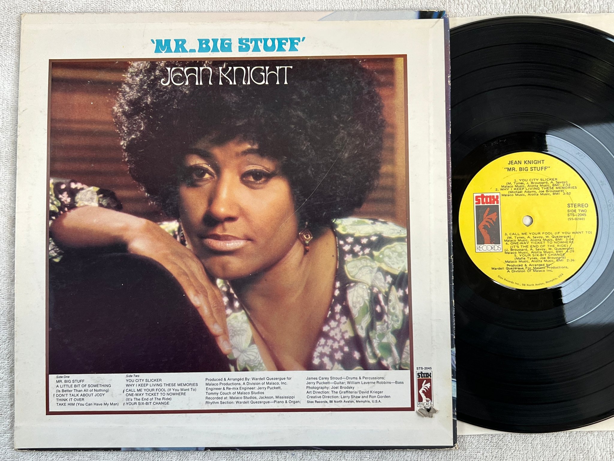 Omslagsbild för skivan JEAN KNIGHT Mr Big Stuff LP -71 US STAX STS-2045 yes ! ! ! 
