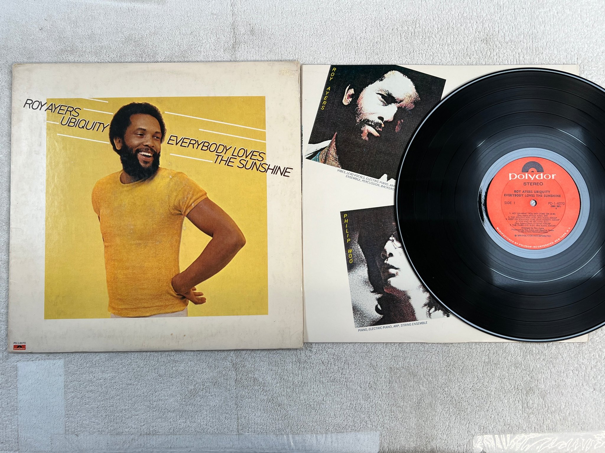Omslagsbild för skivan ROY AYERS UBIQUITY everybody loves the sunshine LP -76 US PD-1-6070 ** classic *