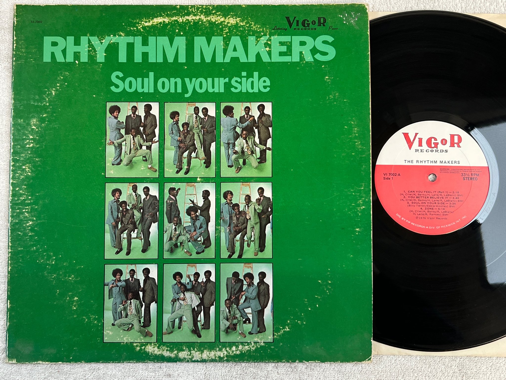 Omslagsbild för skivan THE RHYTHM MAKERS s/t LP -76 US VIGOR VI 7002 rare disco soul 