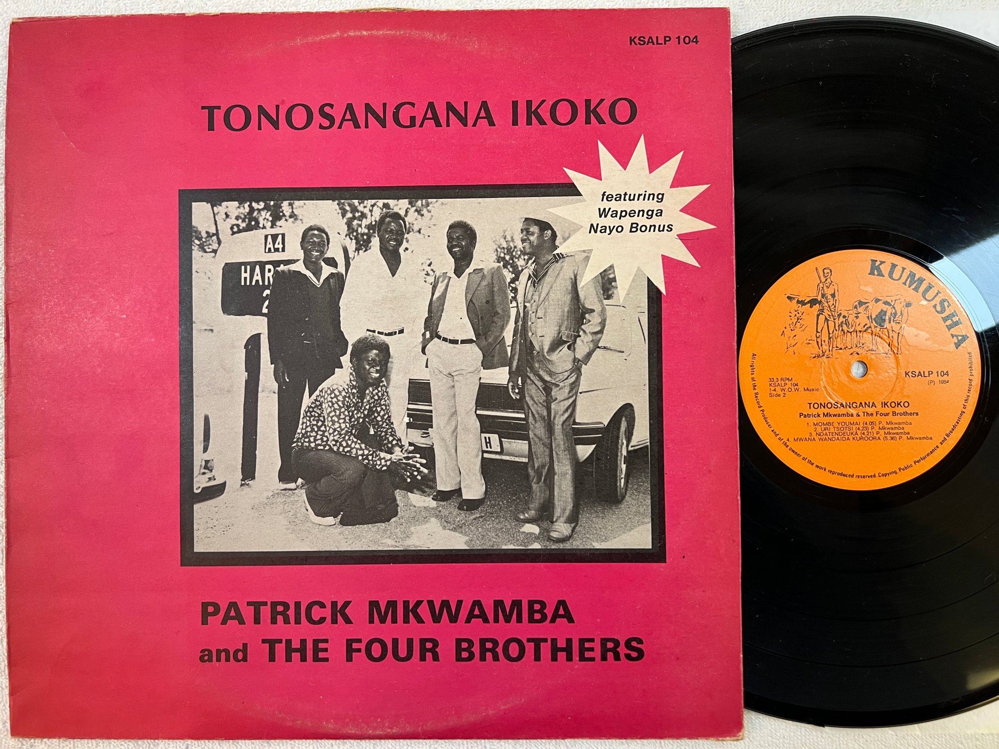 Omslagsbild för skivan PATRICK MKWAMBA Tonosangana Ikoko LP Zimbabwe KUMUSHA KSALP 104 