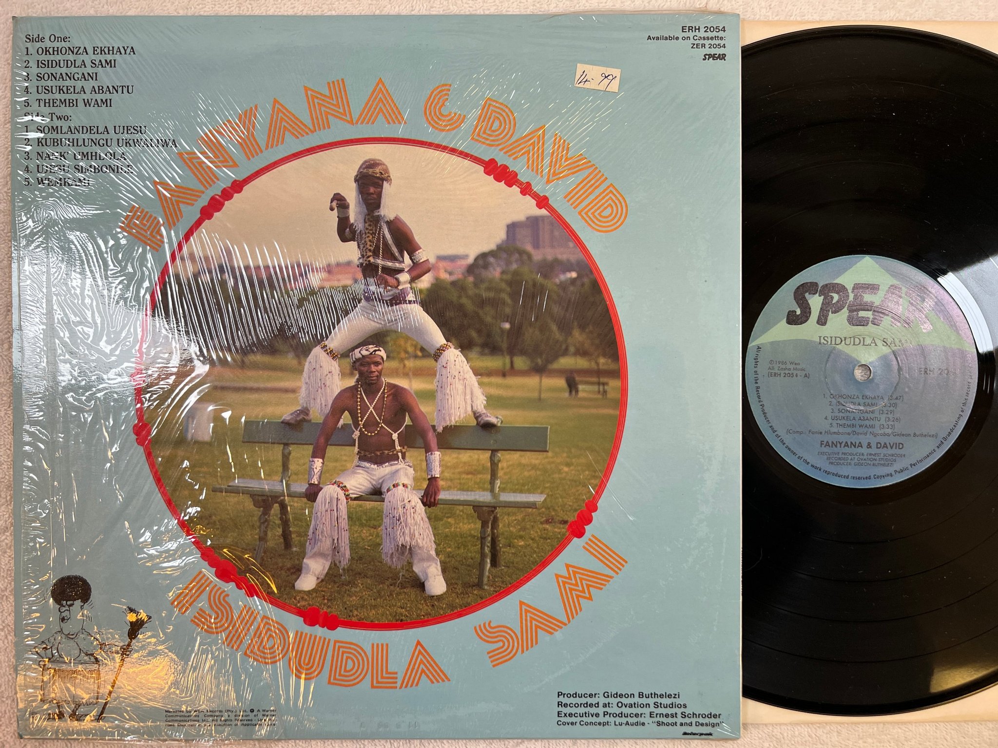 Omslagsbild för skivan FANYANA & DAVID isidudla sami LP South Africa SPEAR ERH 2054