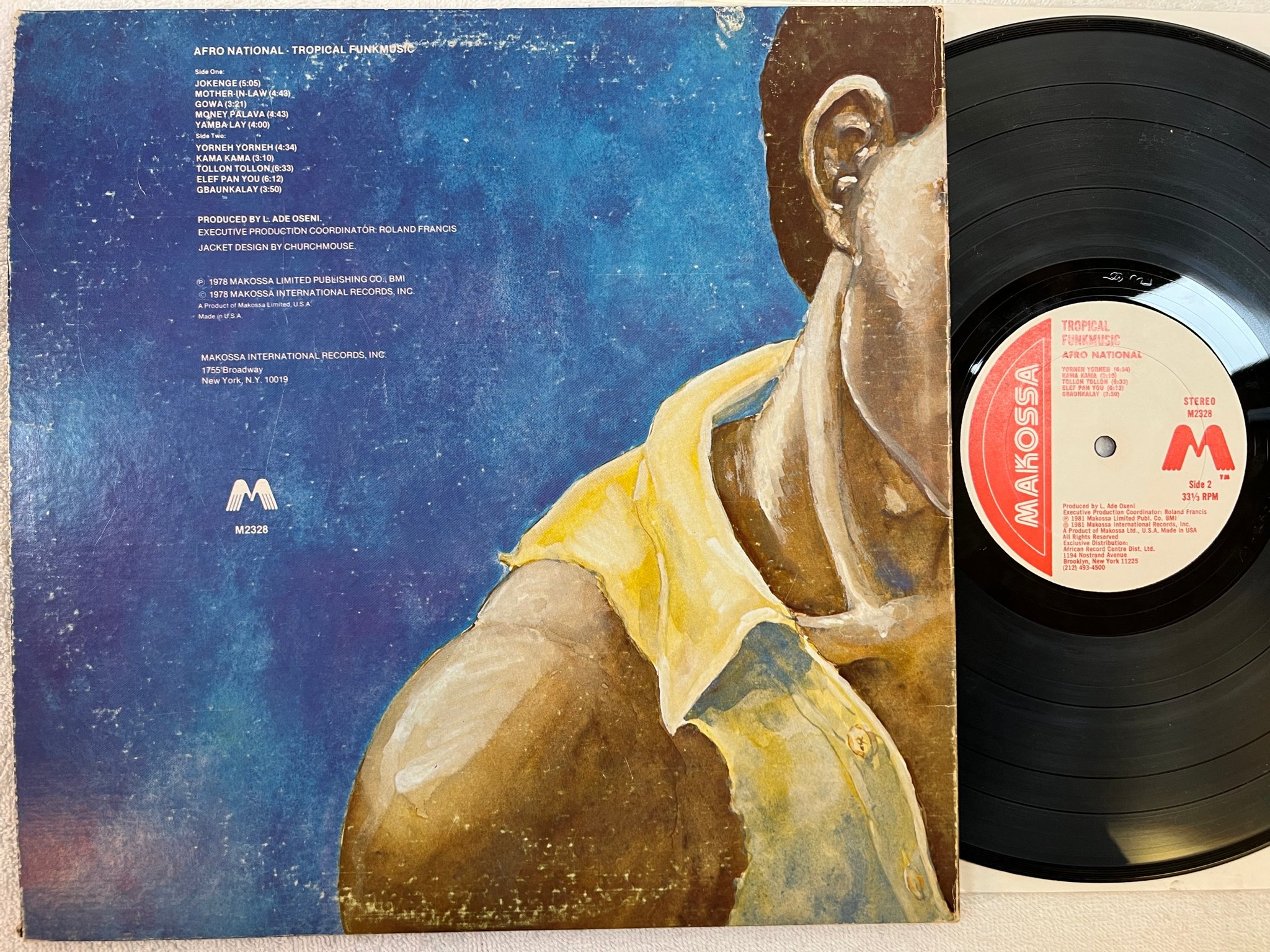 Omslagsbild för skivan AFRO NATIONAL Tropical Funkmusic LP -78 US MAKOSSA M2328