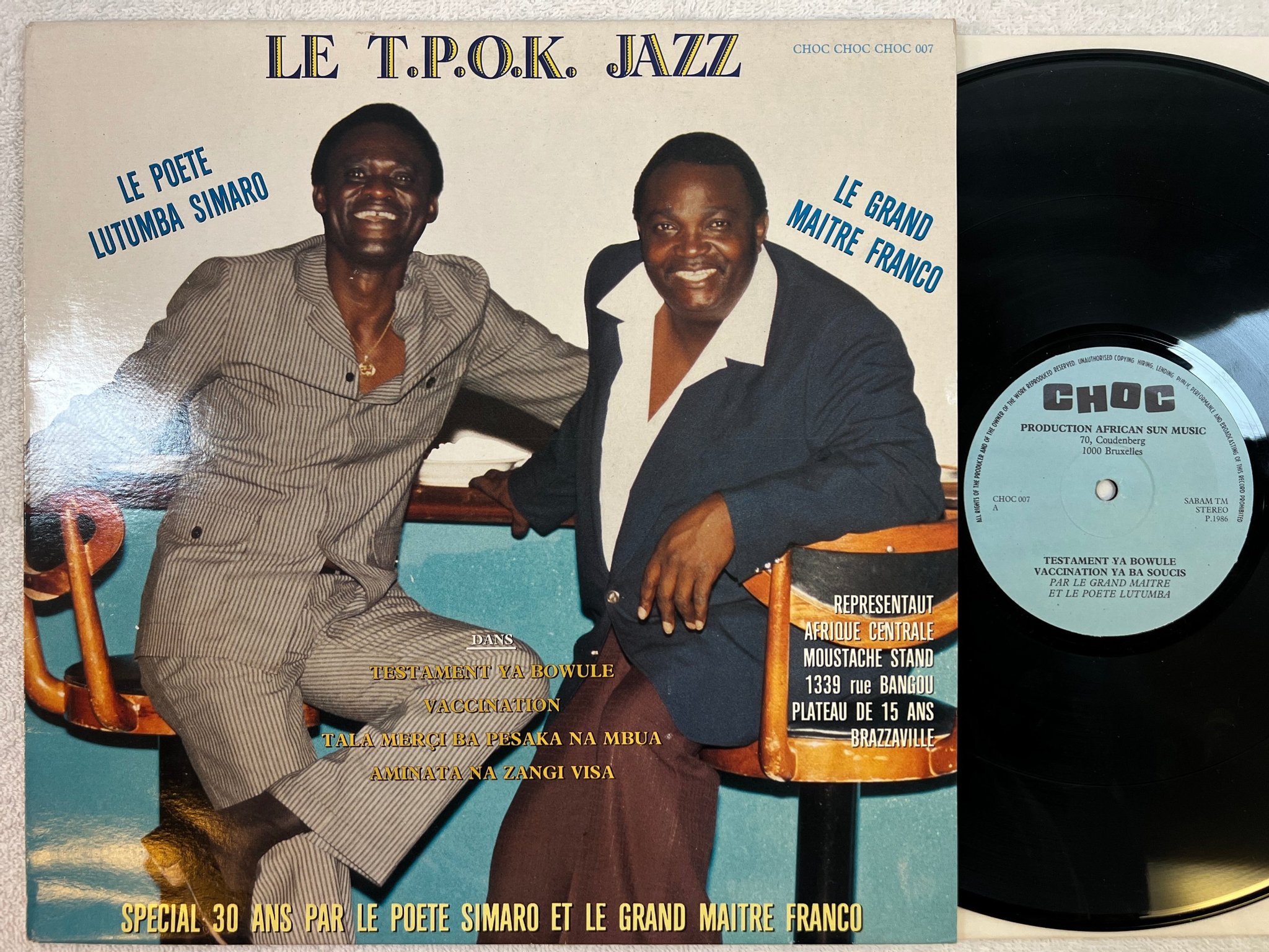 Omslagsbild för skivan LE T.P.O.K. JAZZ Special 30 Ans Par Le Poete Simaro LP BELGIUM 