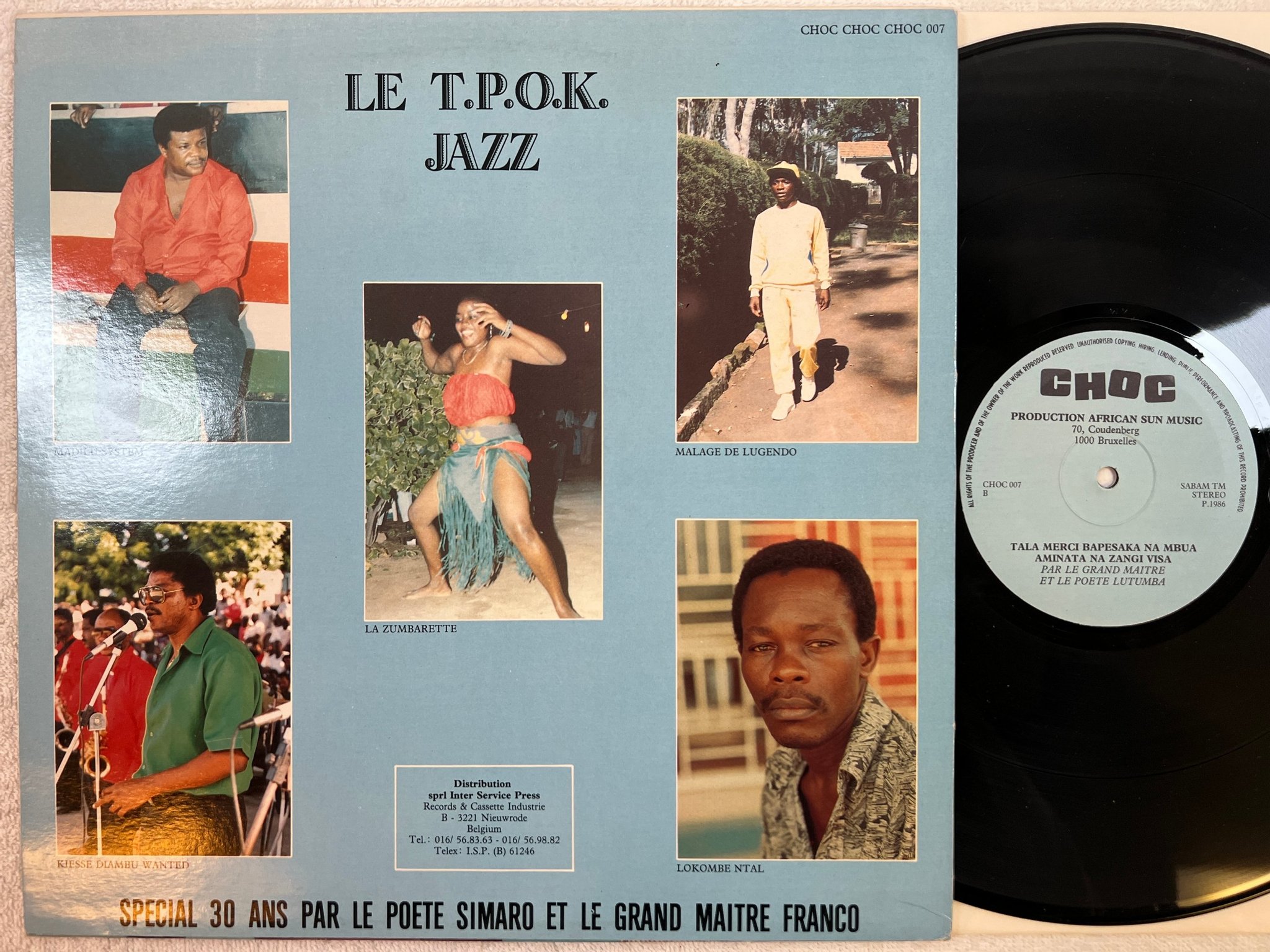 Omslagsbild för skivan LE T.P.O.K. JAZZ Special 30 Ans Par Le Poete Simaro LP BELGIUM 