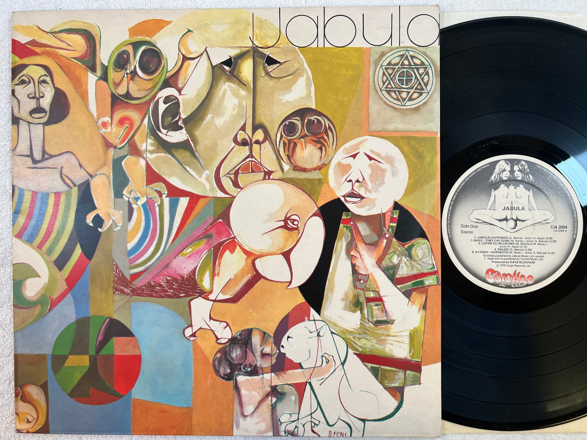 Omslagsbild för skivan JABULA s/t LP -75 UK CAROLINE CA 2004 