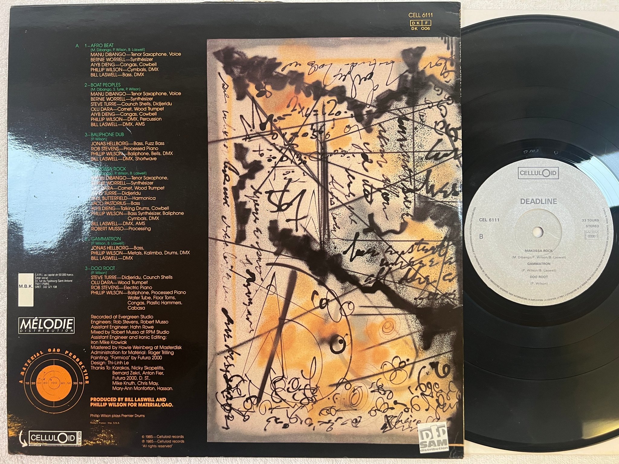 Omslagsbild för skivan DEADLINE Down By Law LP -85 Fra CELLULOID CELL 6111 jazz 