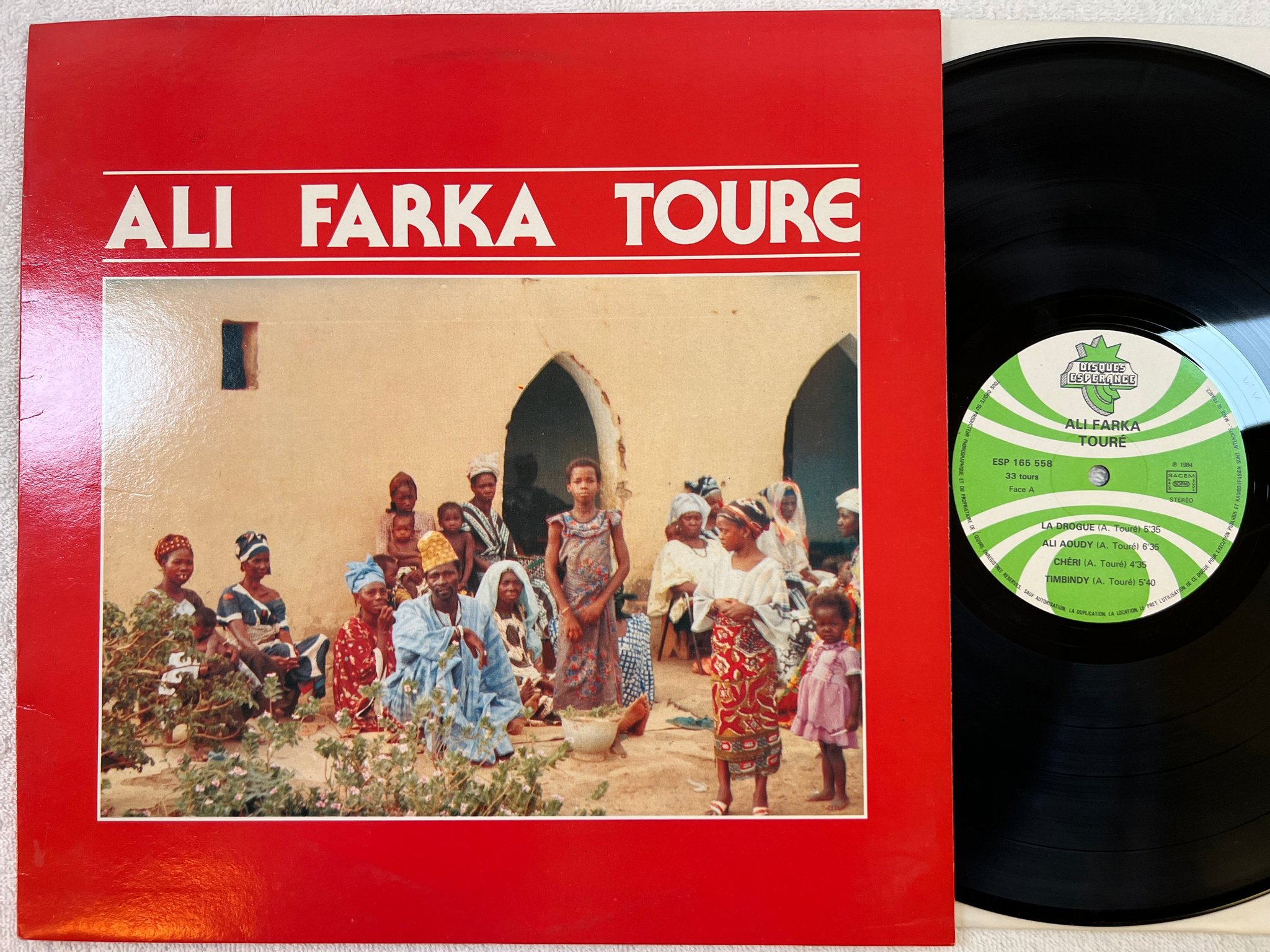Omslagsbild för skivan ALI FARKA TOURE s/t LP -84 Fra DISQUES ESPERANCE ESP 165558 *** rare **									