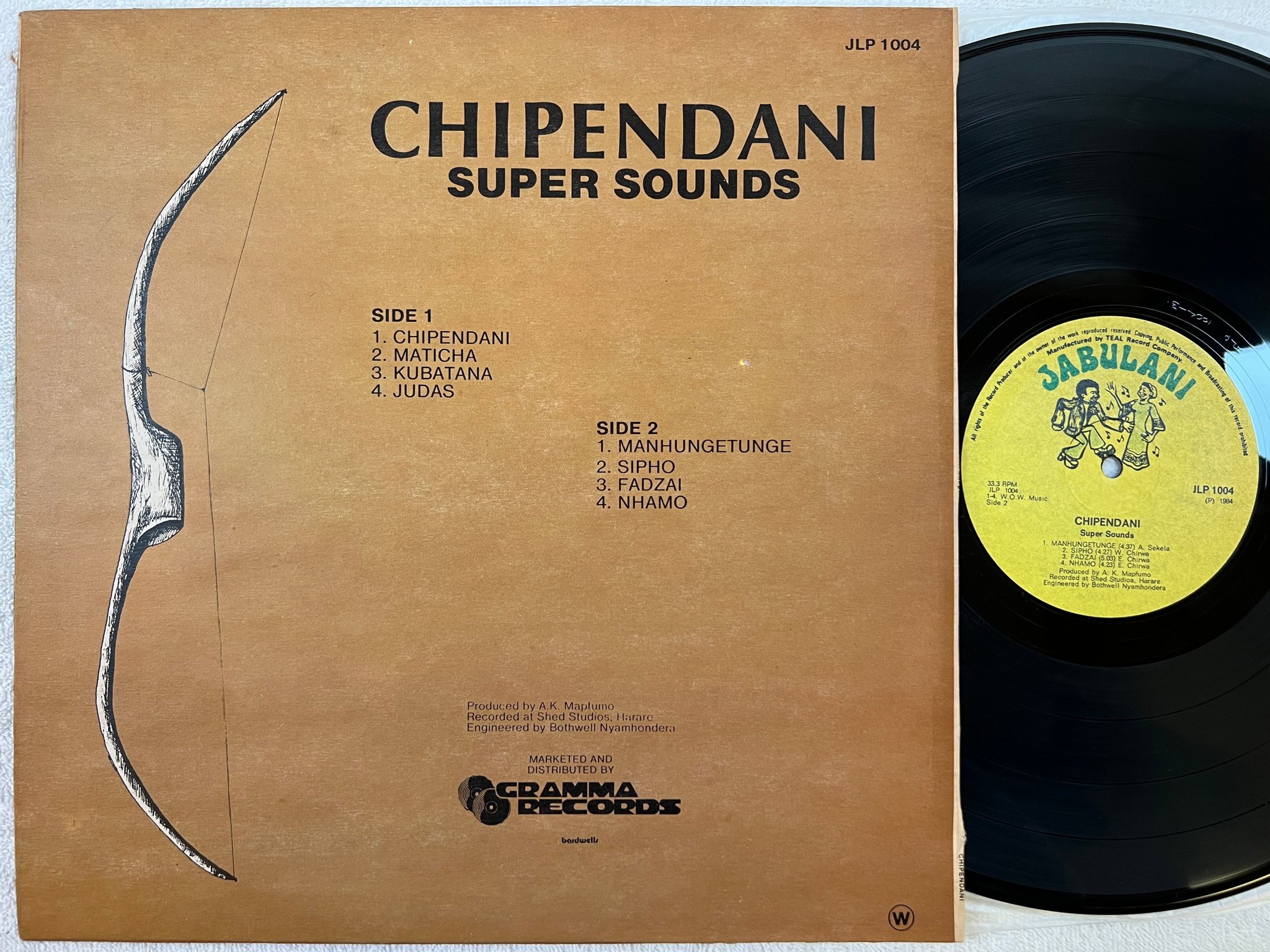 Omslagsbild för skivan CHIPENDANI super sounds LP Zimbabwe JABULANI JLP 1004 ** MEGA RARE ** 