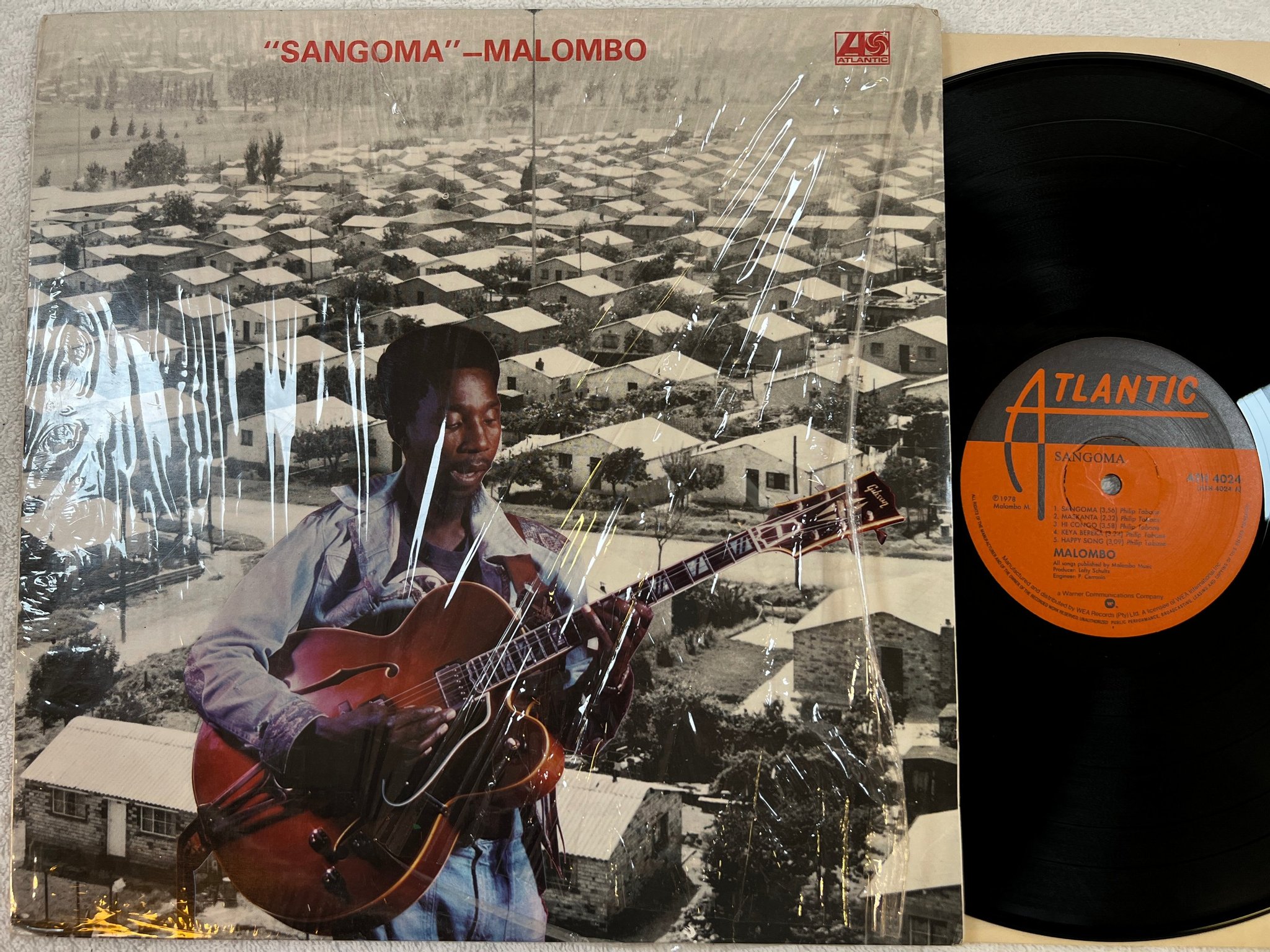 Omslagsbild för skivan MALOMBO Sangoma LP -78 South Africa ATLANTIC ATH 4024 rare african jazz ! ! 