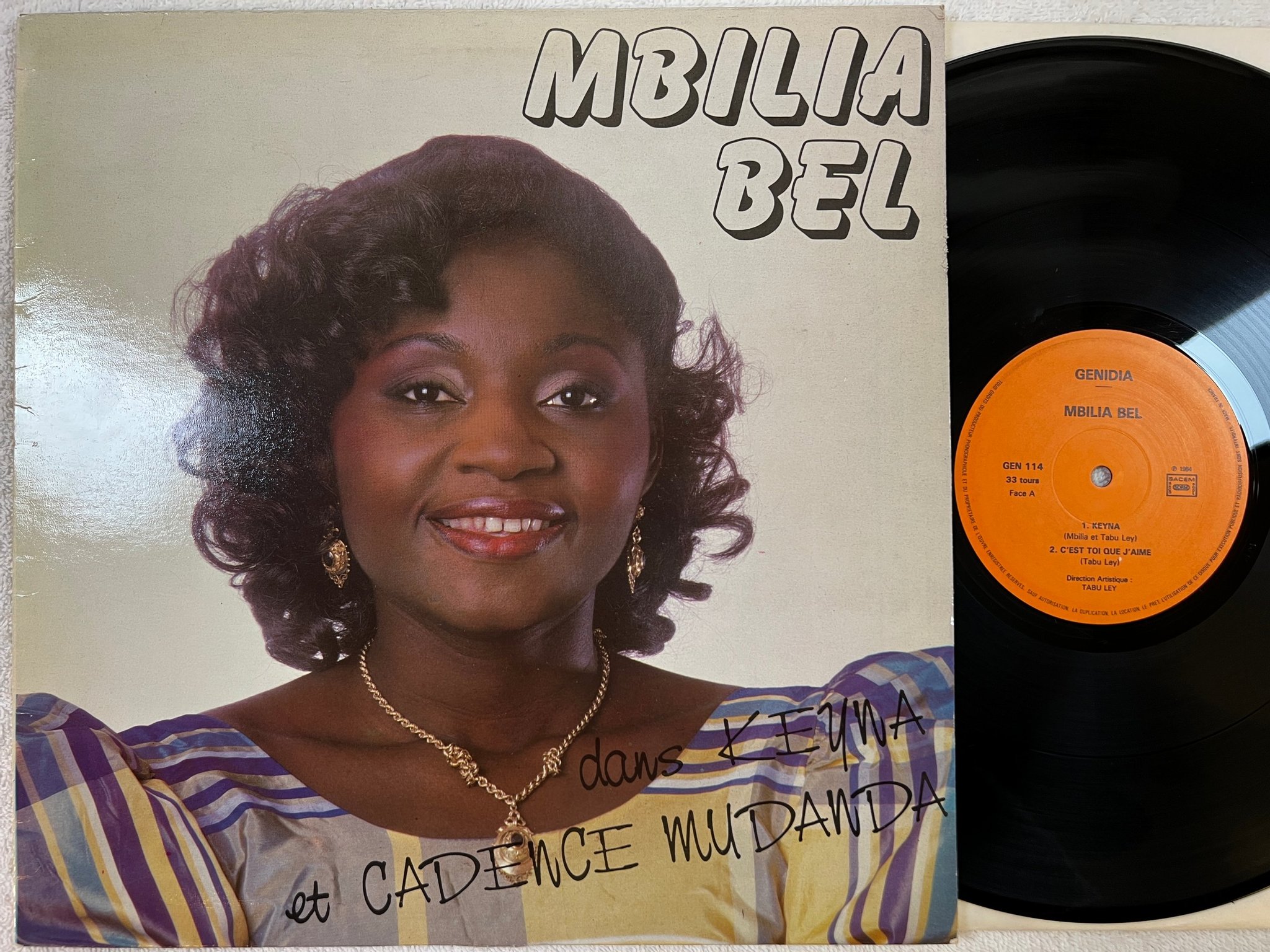 Omslagsbild för skivan MBILA BEL Keyna Et Cadence Mudanda LP -84 Fra GENDIA GEN 114