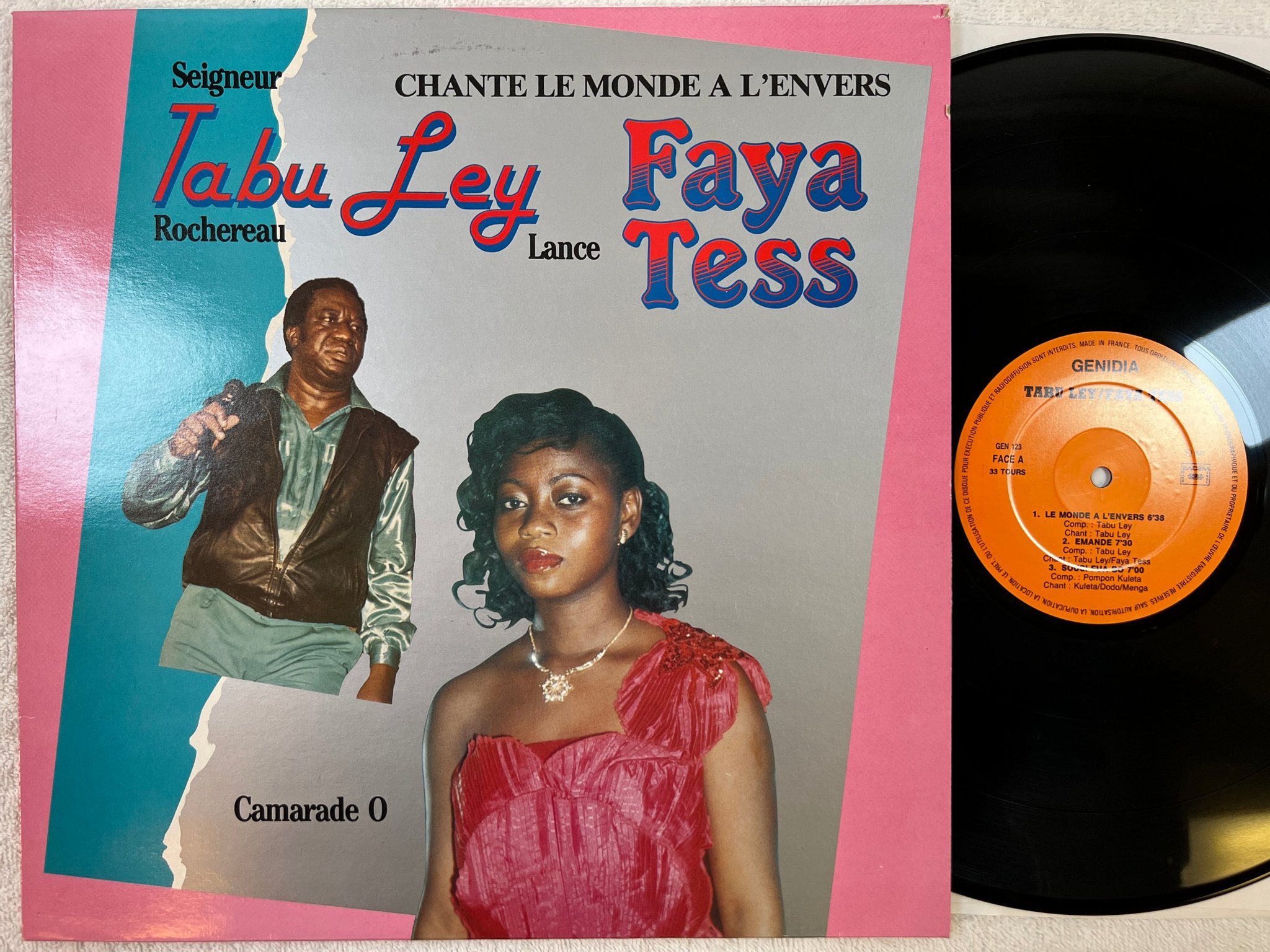 Omslagsbild för skivan TABU-LEY & FAYA TESS Camarade O LP -87 Fra GENIDIA GEN 123 