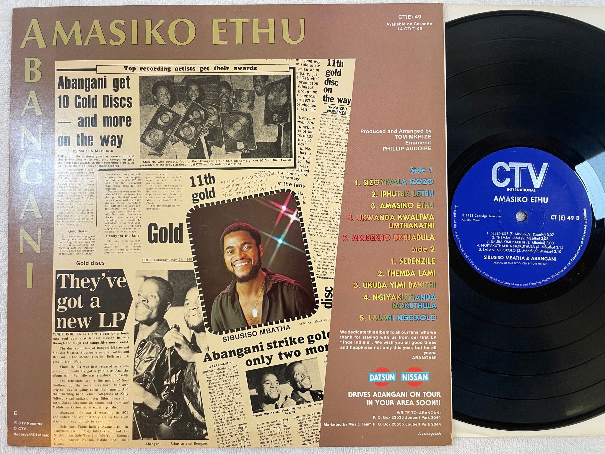 Omslagsbild för skivan ABANGANI Amasiko Ethu LP -83 SOUTH AFRICA CT (E) 49