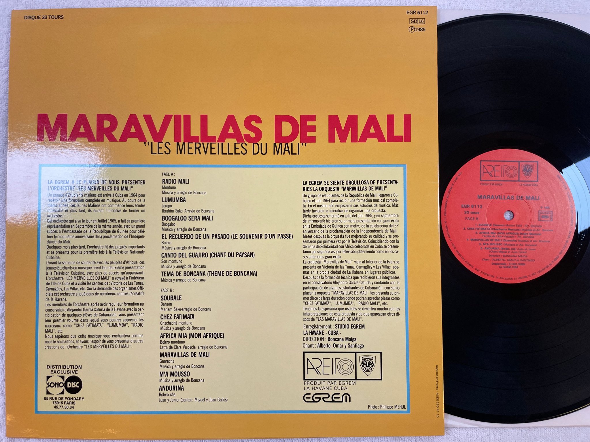 Omslagsbild för skivan Maravillas De Mali LP -85 Fra EGREM EGR 6112