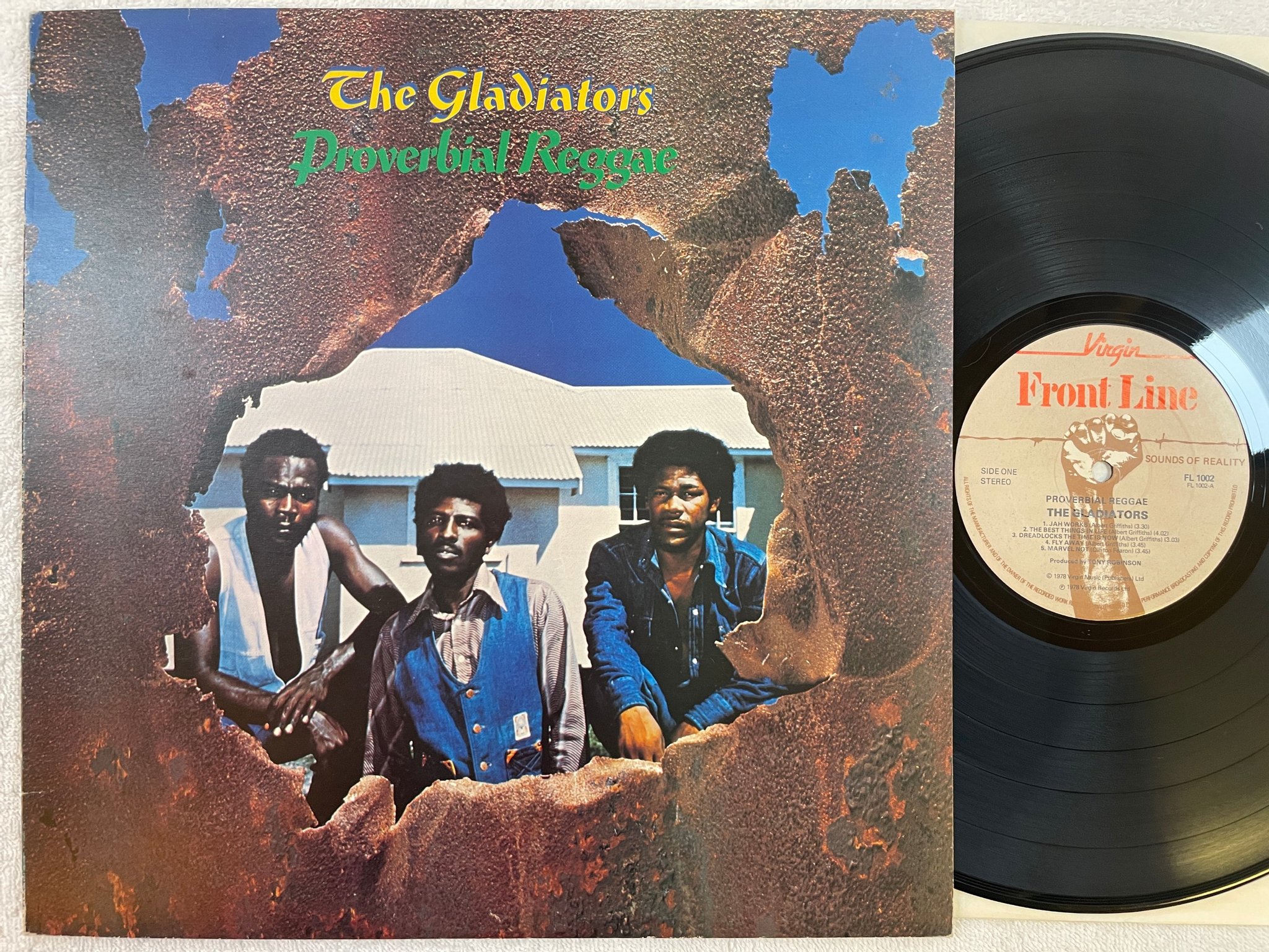 Omslagsbild för skivan THE GLADIATORS Proverbial Reggae LP -78 UK FRONT LINE FL 1002