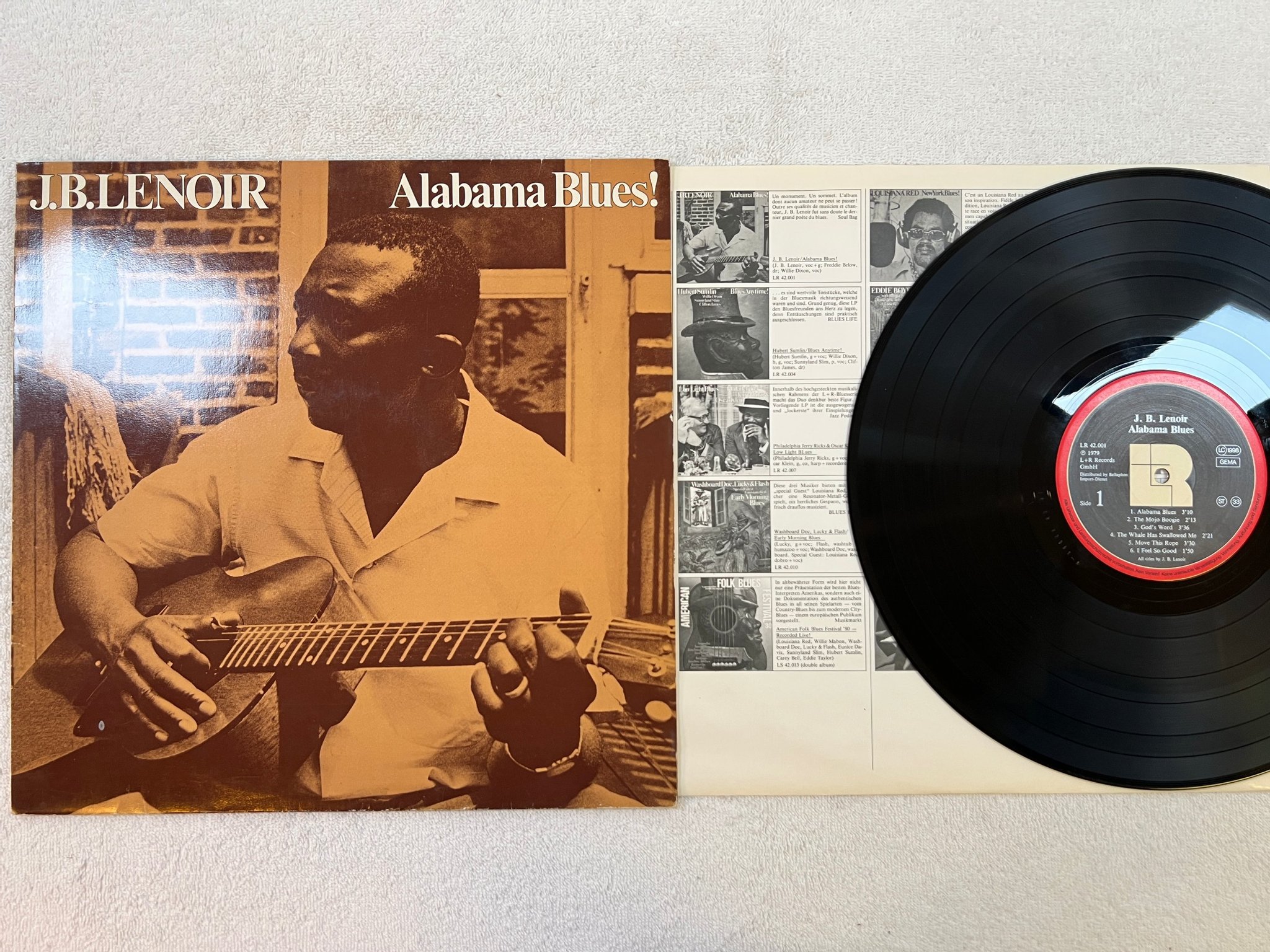 Omslagsbild för skivan J.B. LENOIR alabama blues LP -79 Ger L+R LR 42001