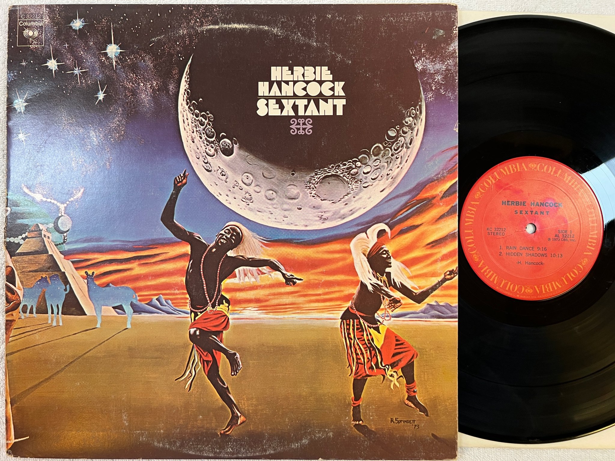 Omslagsbild för skivan HERBIE HANCOCK sextant LP -73 US columbia C 32212
