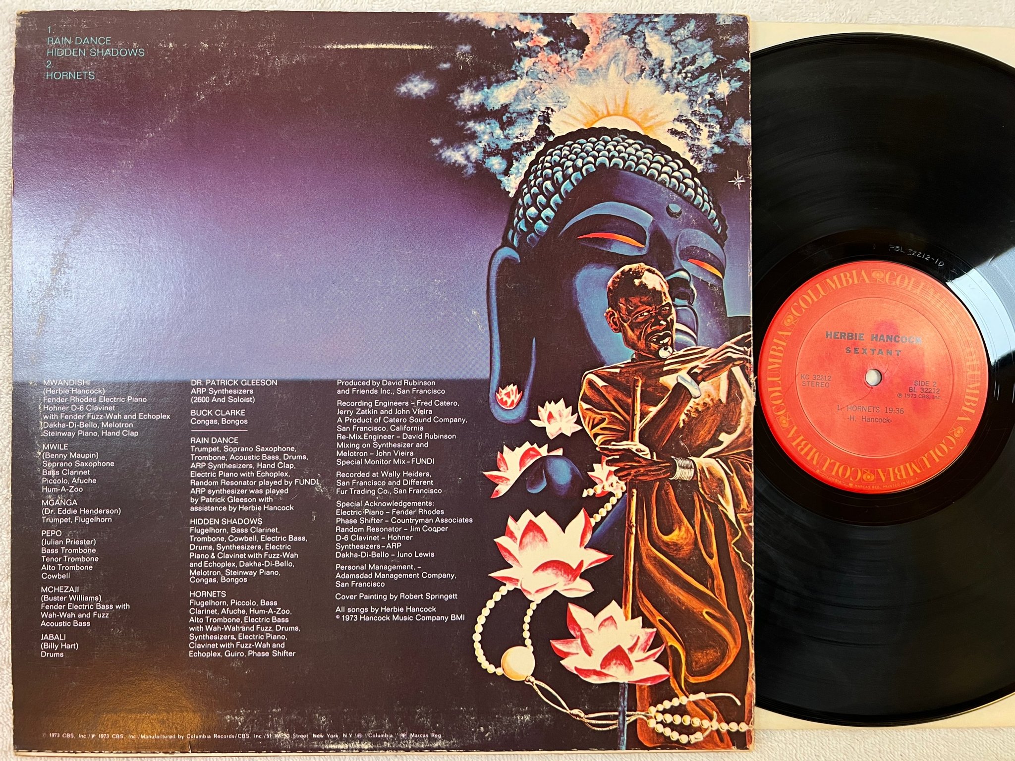 Omslagsbild för skivan HERBIE HANCOCK sextant LP -73 US columbia C 32212
