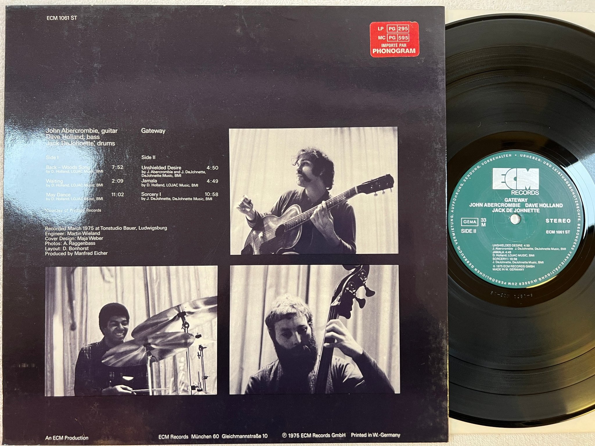 Omslagsbild för skivan JOHN ABERCROMBIE gateway LP -75 Ger ECM 1061 ST 