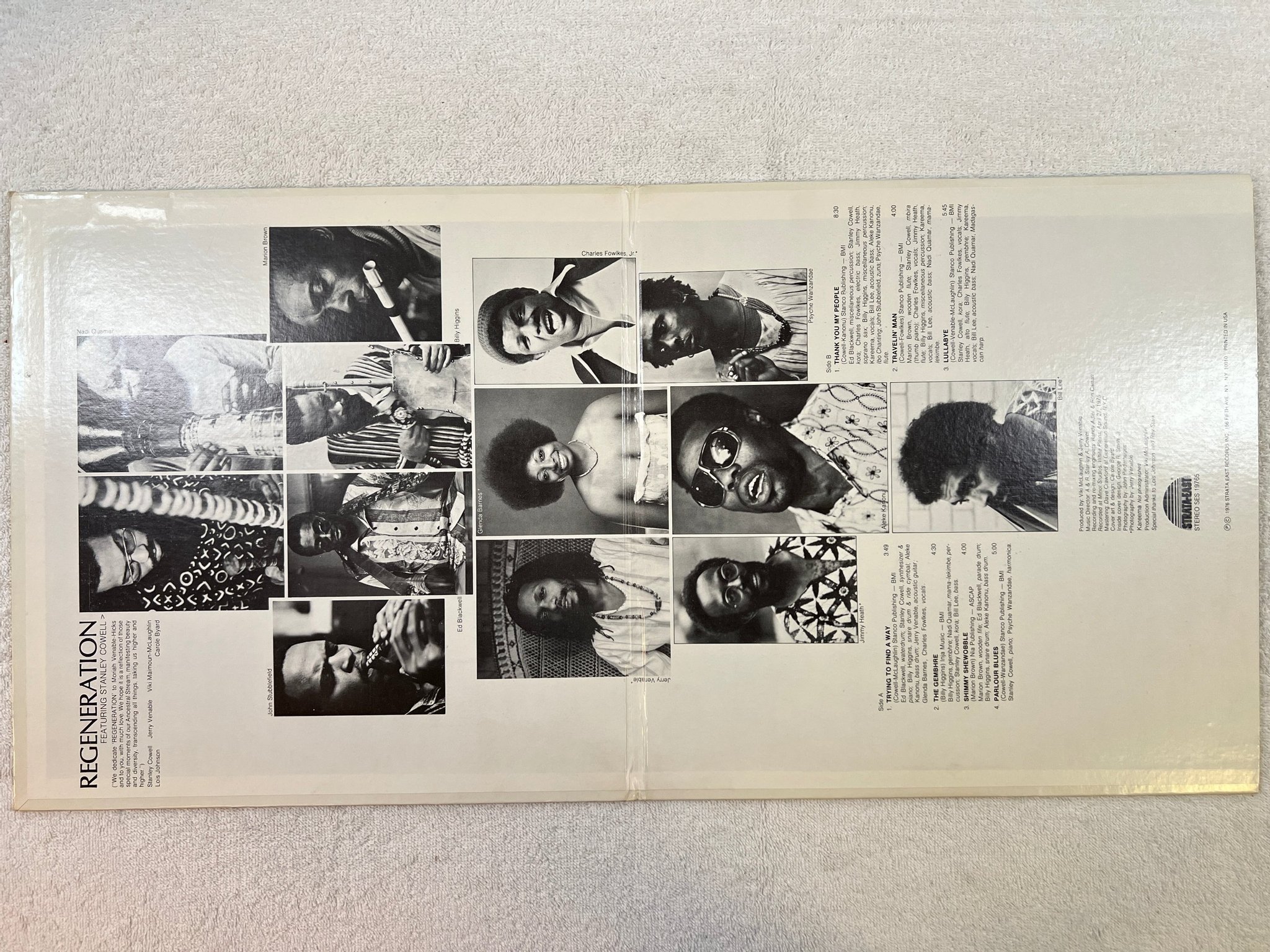 Omslagsbild för skivan STANLEY COWELL Regeneration LP -76 US STRATA EAST SES-19765 *** MEGA RARE ***