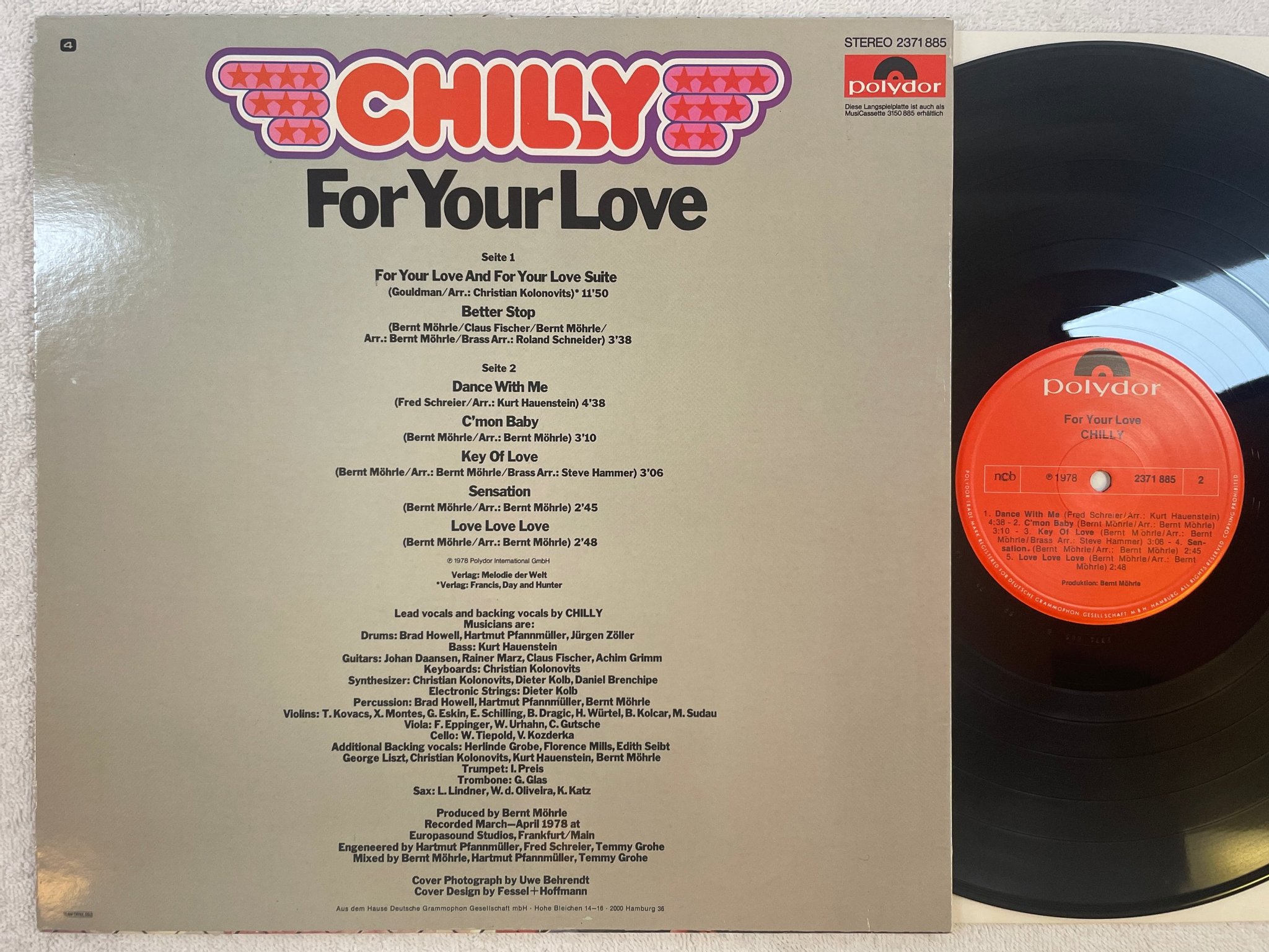 Omslagsbild för skivan CHILLY for your love LP -78 ncb POLYDOR 2371885