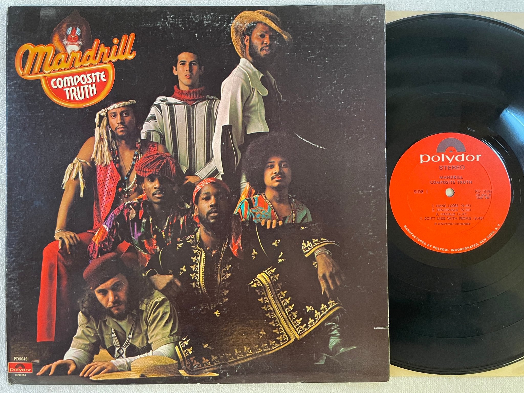 Omslagsbild för skivan MANDRILL composite truth LP -73 US POLYDOR PD 5043 