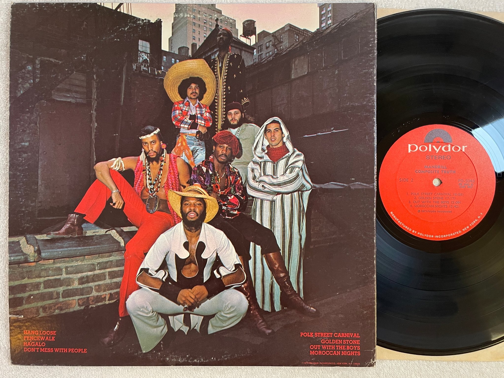 Omslagsbild för skivan MANDRILL composite truth LP -73 US POLYDOR PD 5043 