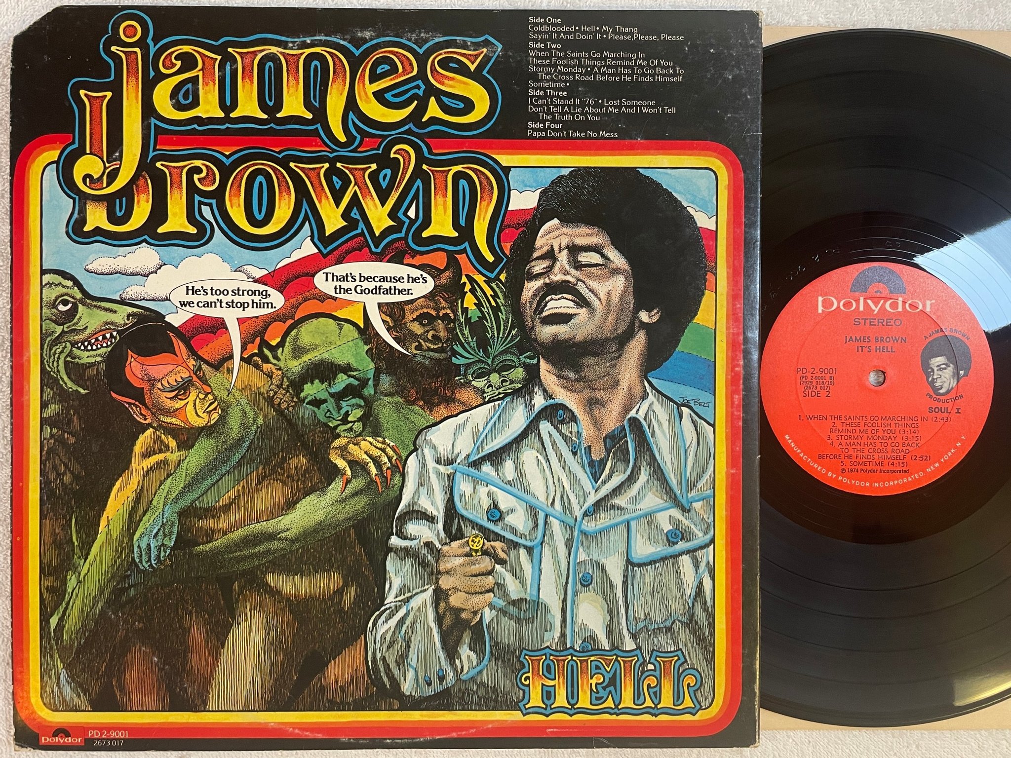 Omslagsbild för skivan JAMES BROWN it's hell 2xLP -74 POLYDOR PD-2-9001 massive album ! ! ! 