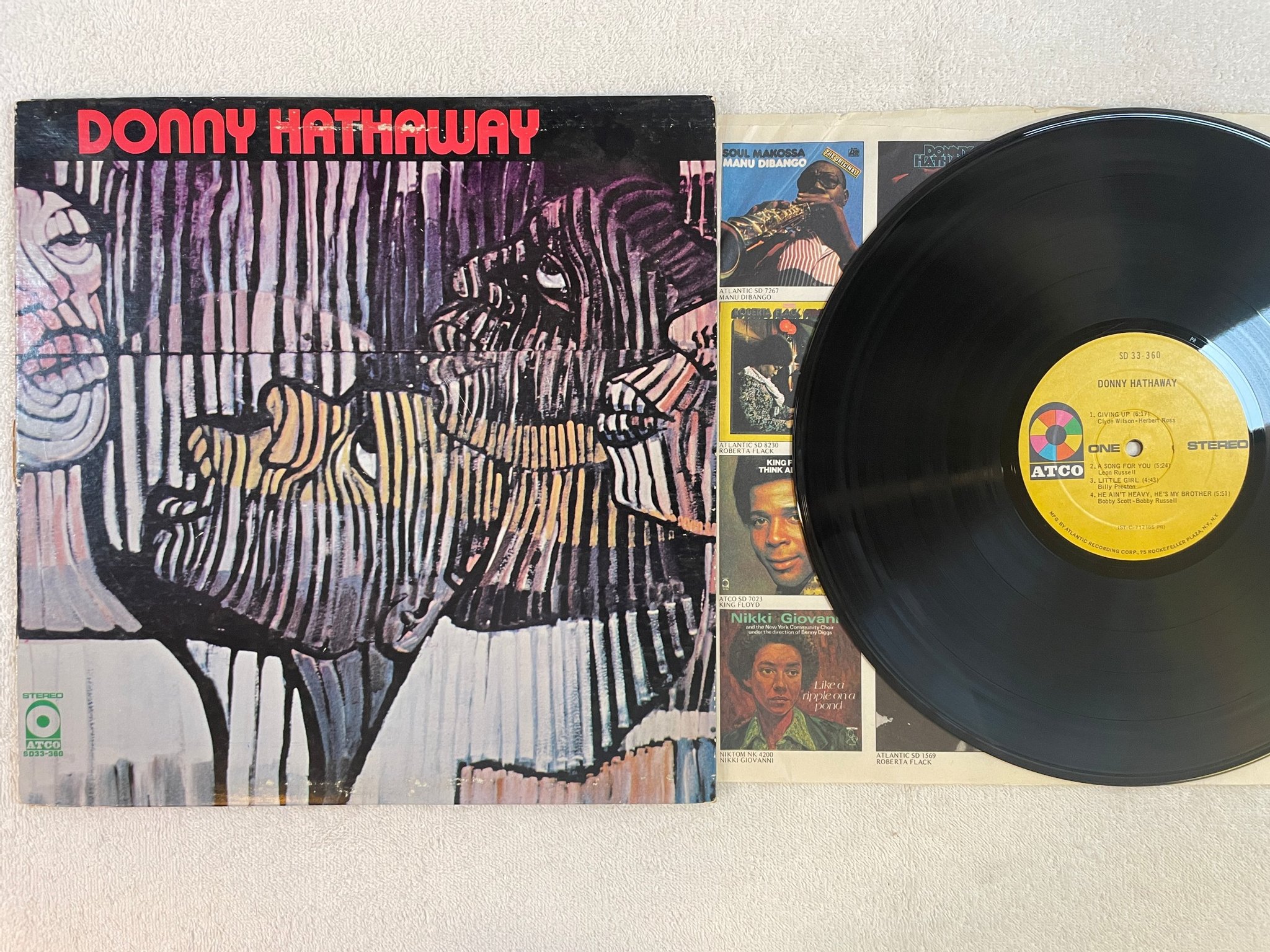 Omslagsbild för skivan DONNY HATHAWAY s/t LP -71 US ATCO SD 33-360 soul