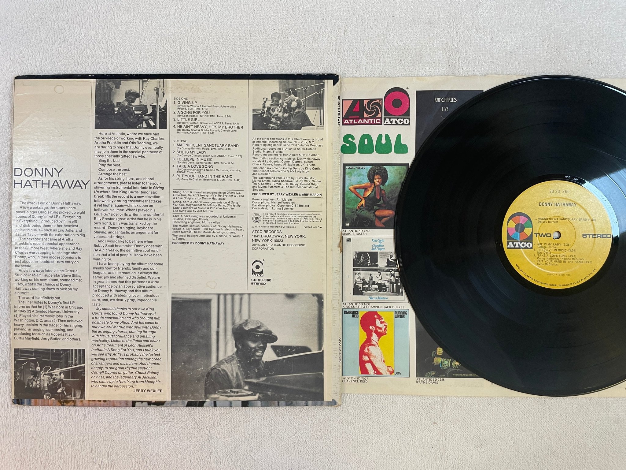 Omslagsbild för skivan DONNY HATHAWAY s/t LP -71 US ATCO SD 33-360 soul