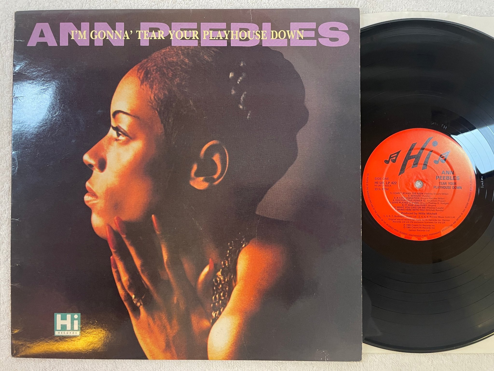 Omslagsbild för skivan ANN PEEBLES I'm Gonna Tear Your Playhouse Down LP -85 UK LP 422  