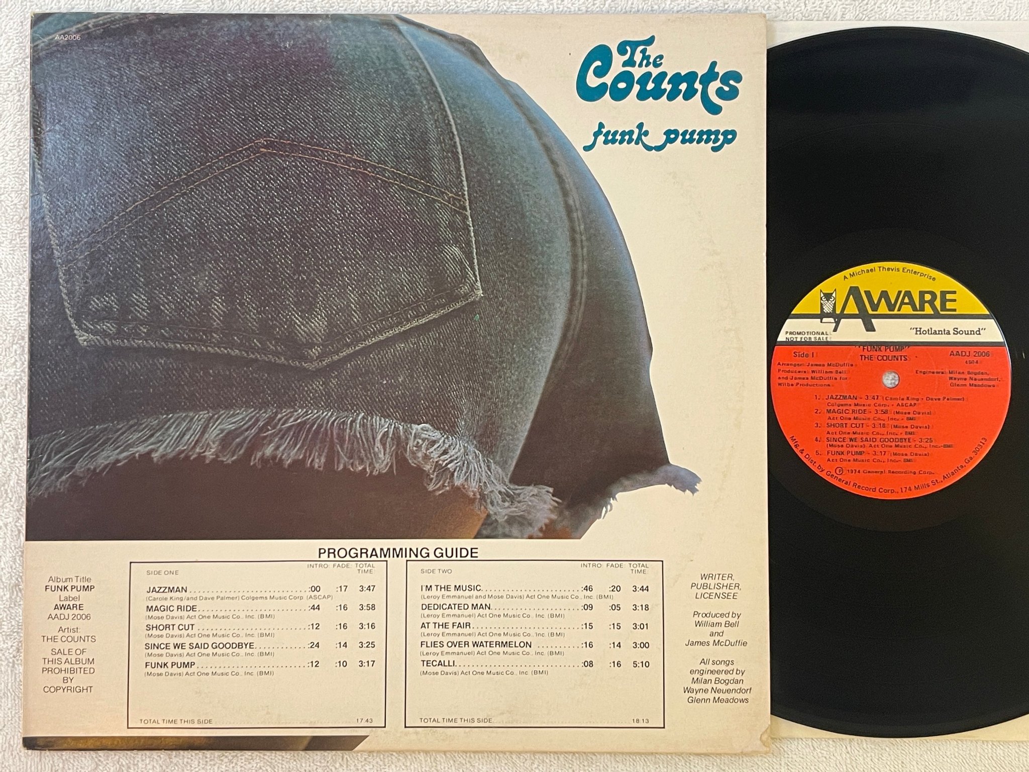 Omslagsbild för skivan THE COUNTS funk pump LP -74 US AWARE AADJ 2006  