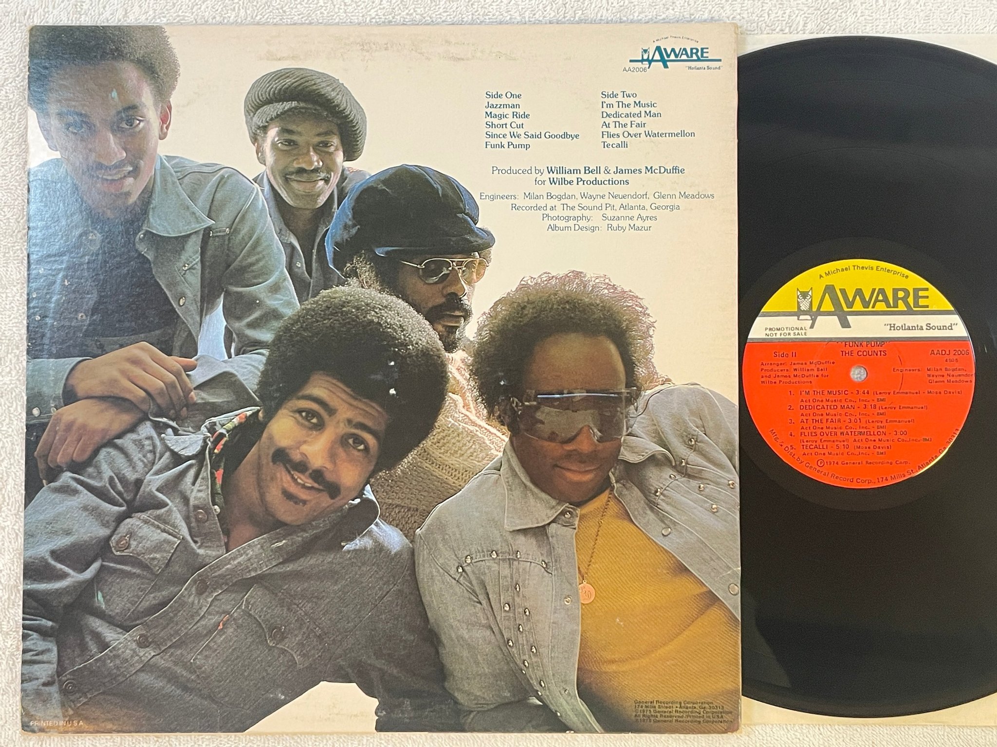 Omslagsbild för skivan THE COUNTS funk pump LP -74 US AWARE AADJ 2006  