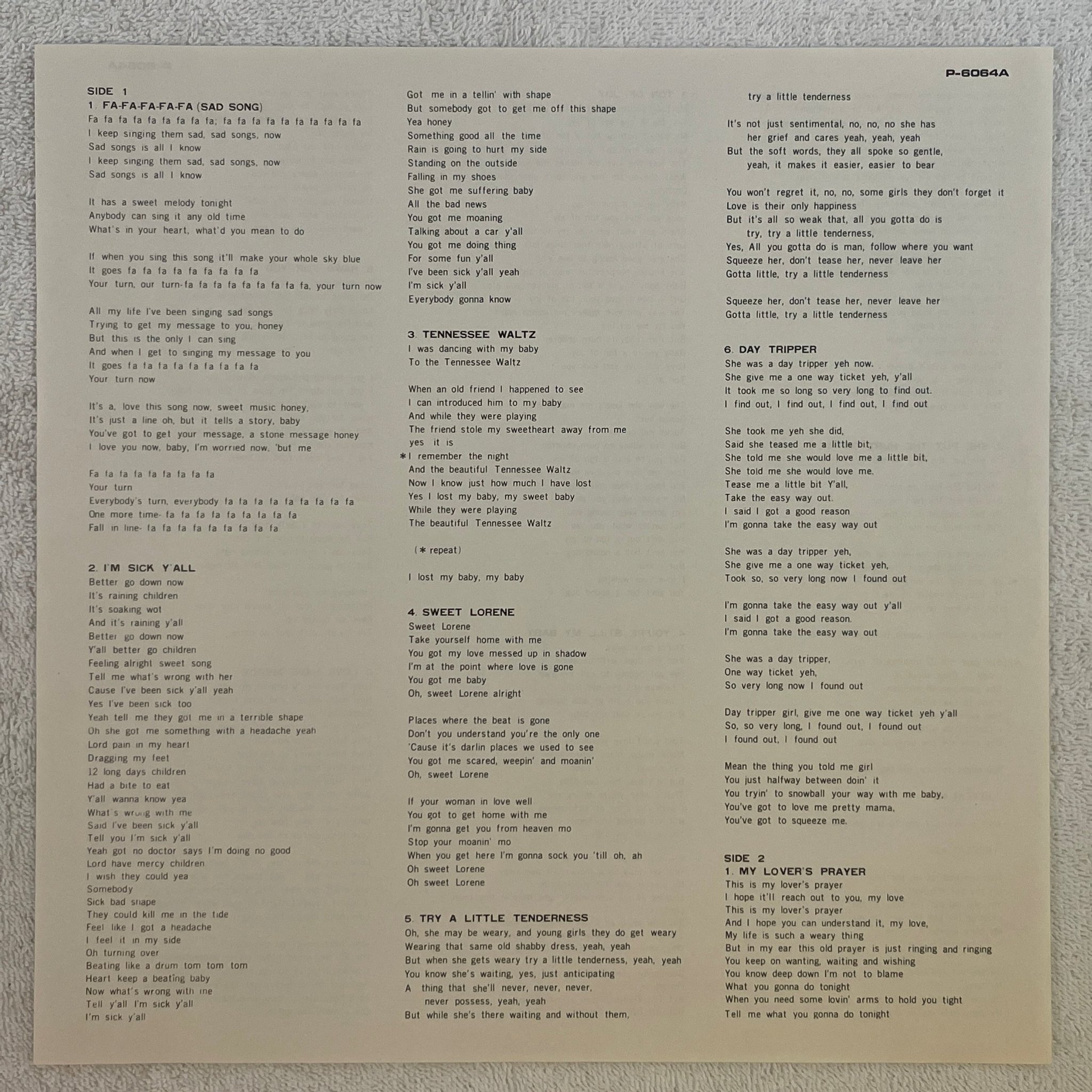 Omslagsbild för skivan OTIS REDDING Dictionary Of Soul LP -72 Japan ATLANTIC P-6064A