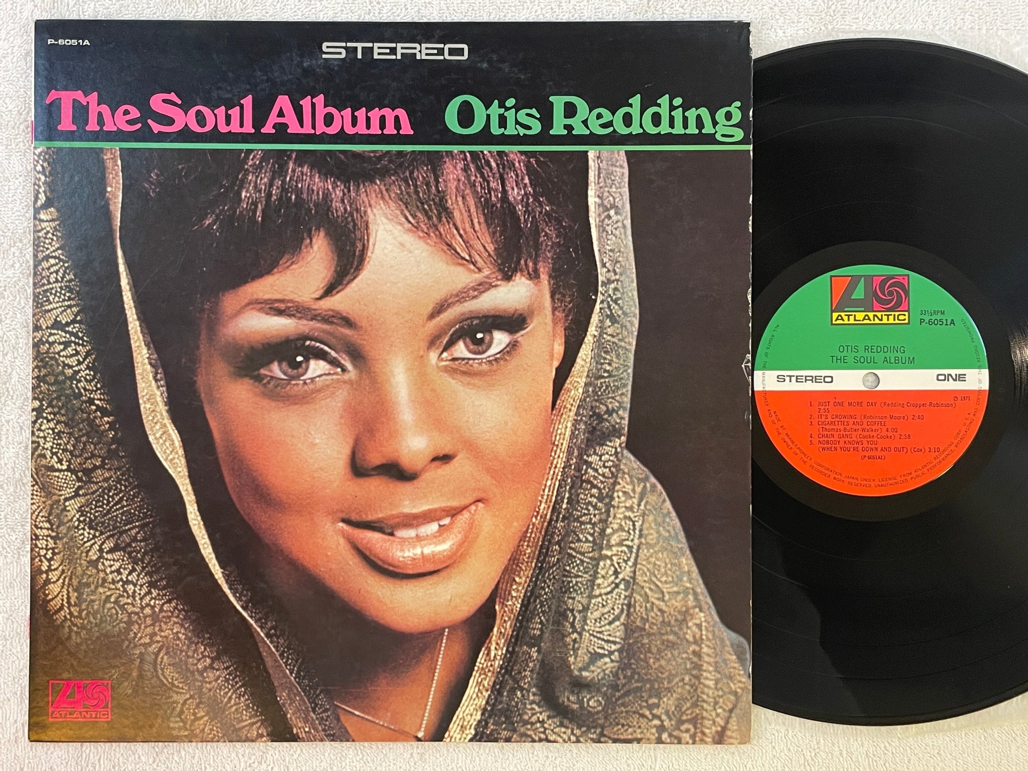 Omslagsbild för skivan OTIS REDDING The Soul Album LP -72 Japan ATLANTIC P-6051A