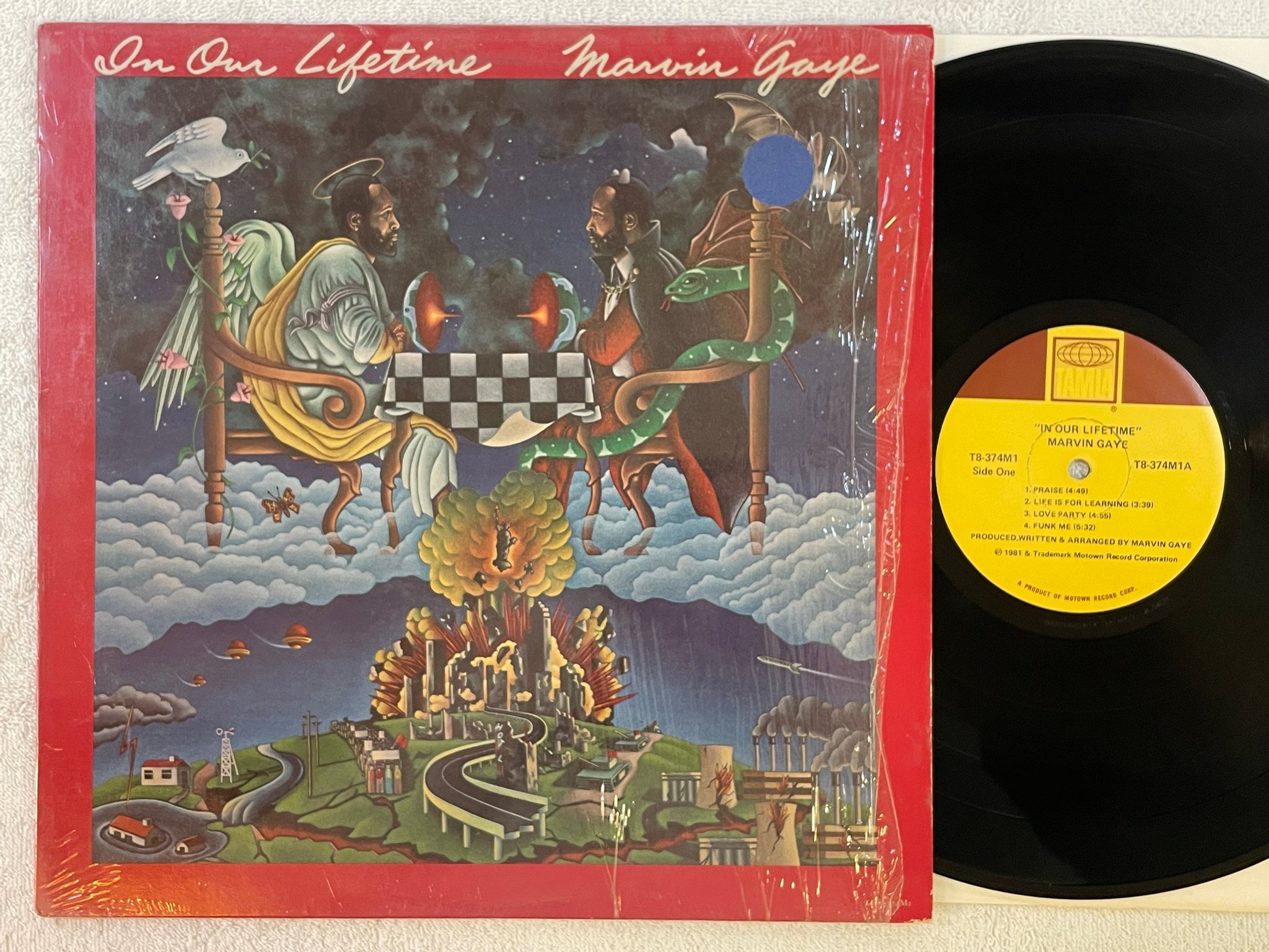 Omslagsbild för skivan MARVIN GAYE in our lifetime LP -81 US TAMLA MOTOWN T8-374M1