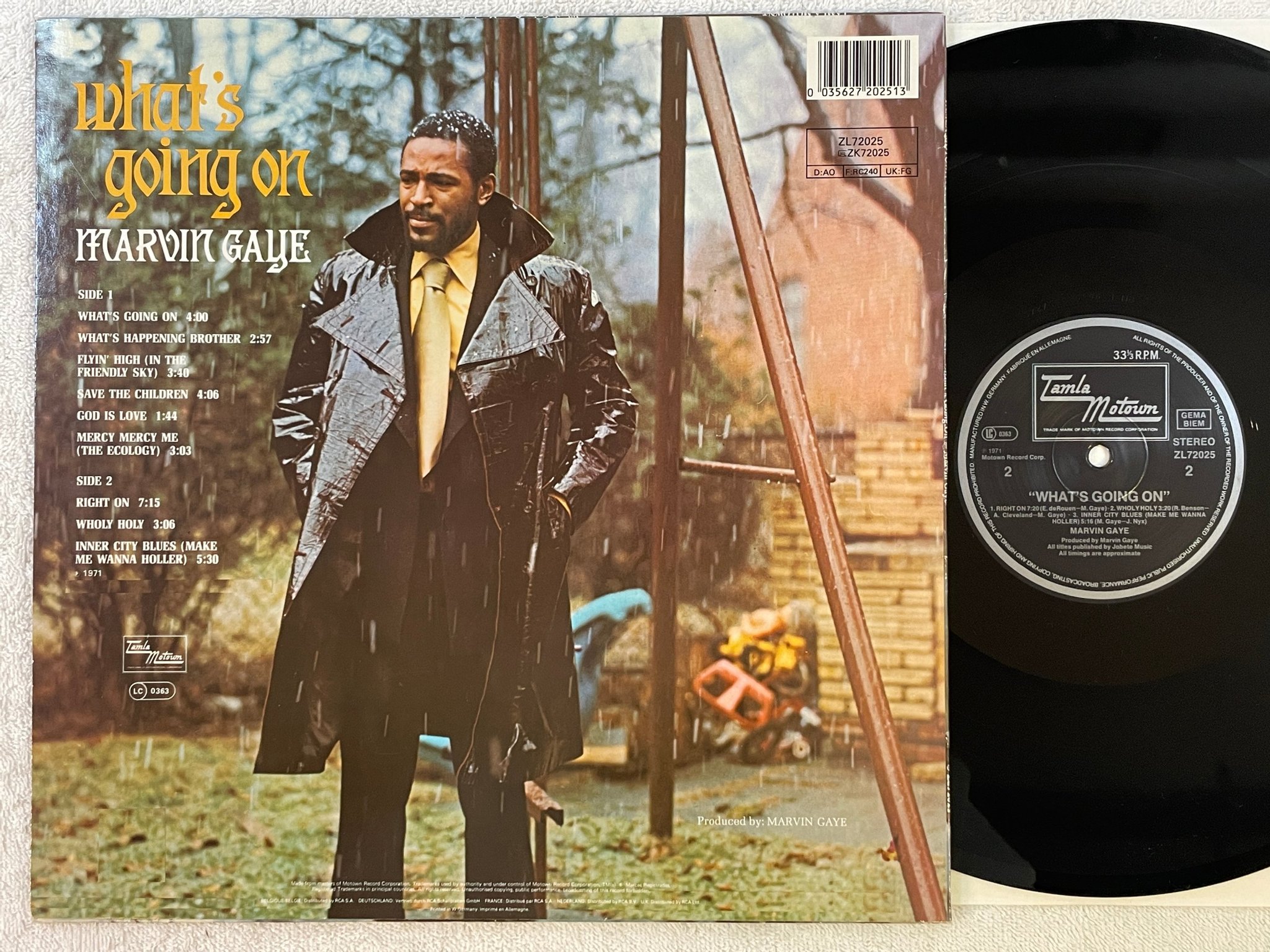 Omslagsbild för skivan MARVIN GAYE What's Going On LP -71/85 re EU TAMLA MOTOWN ZL72025