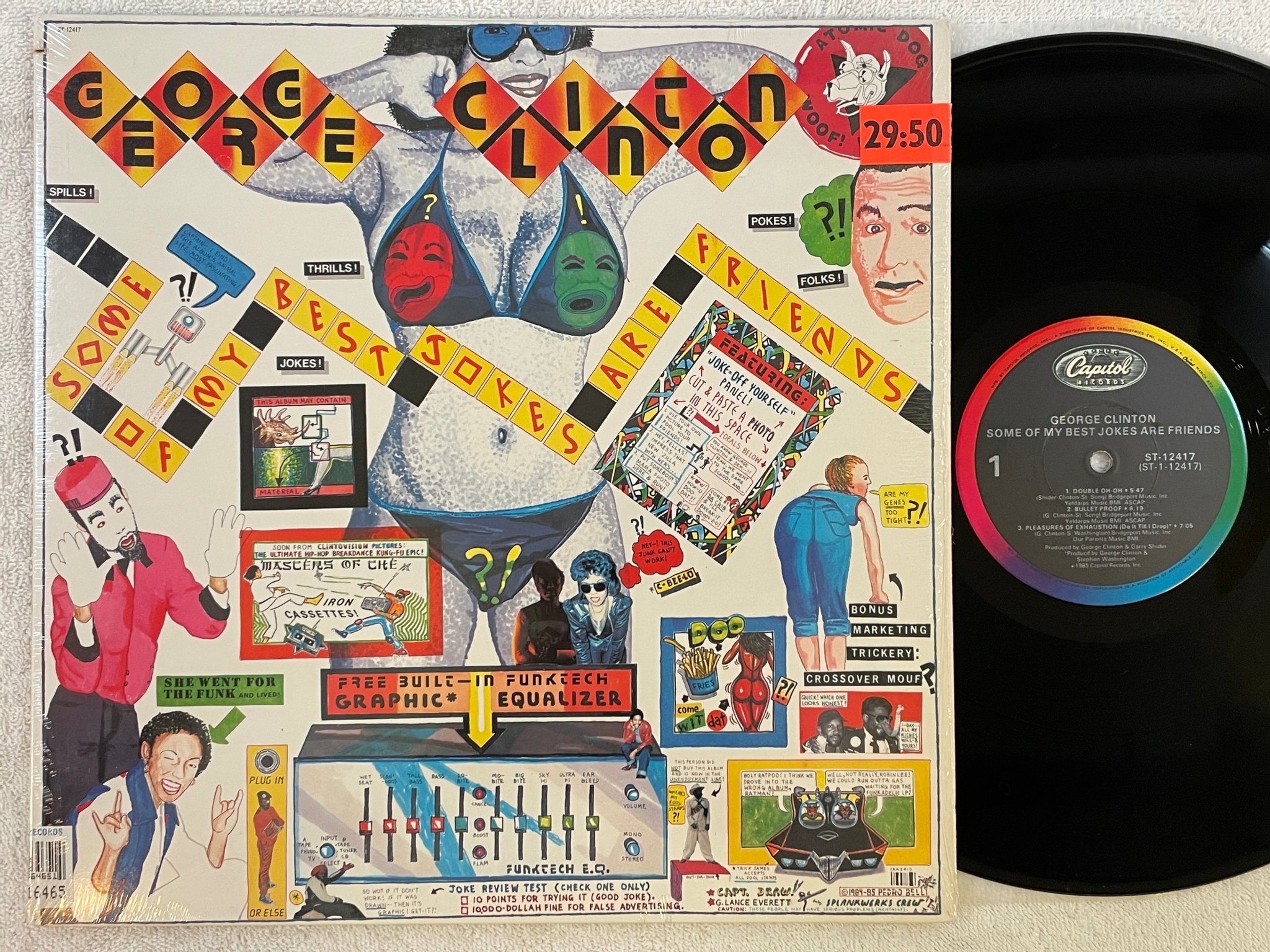 Omslagsbild för skivan GEORGE CLINTON some of my best jokes are friends LP -85 US CAPITOL ST-12417 funk