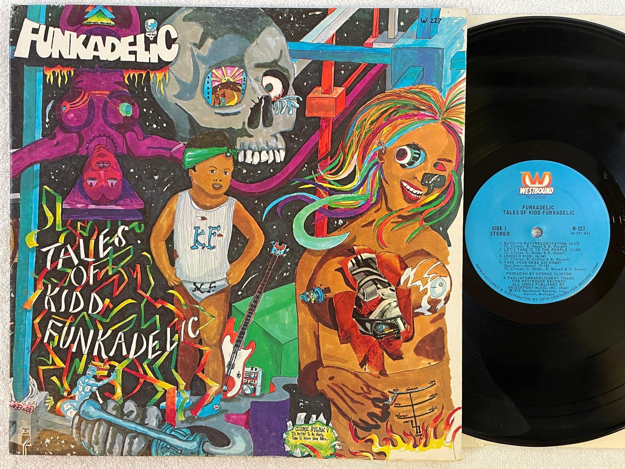 Omslagsbild för skivan FUNKADELIC tales of kidd Funkadelic LP -76 US WESTBOUND W-227 
