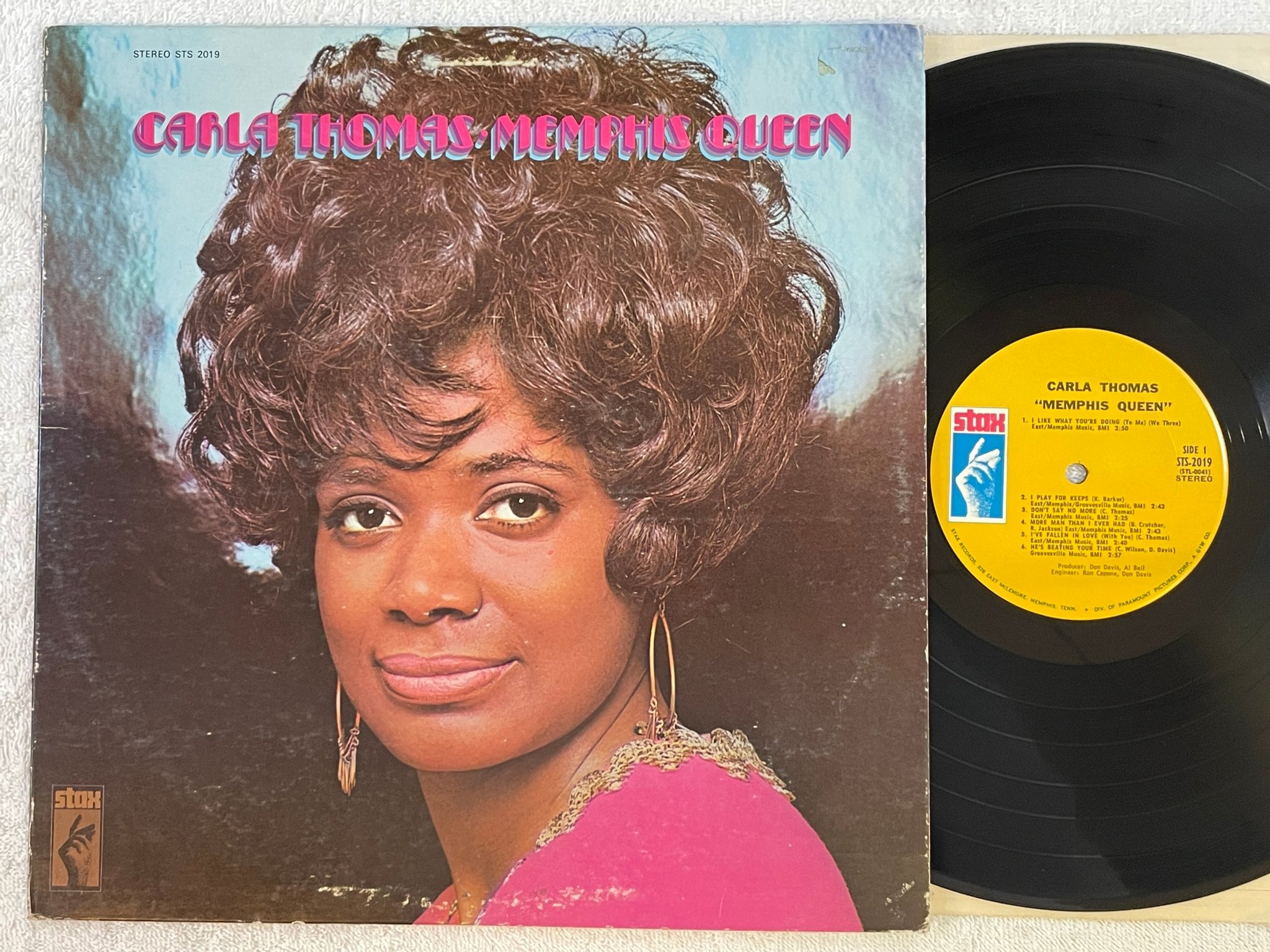 Omslagsbild för skivan CARLA THOMAS Memphis queen LP -69 US STAX STS-2019