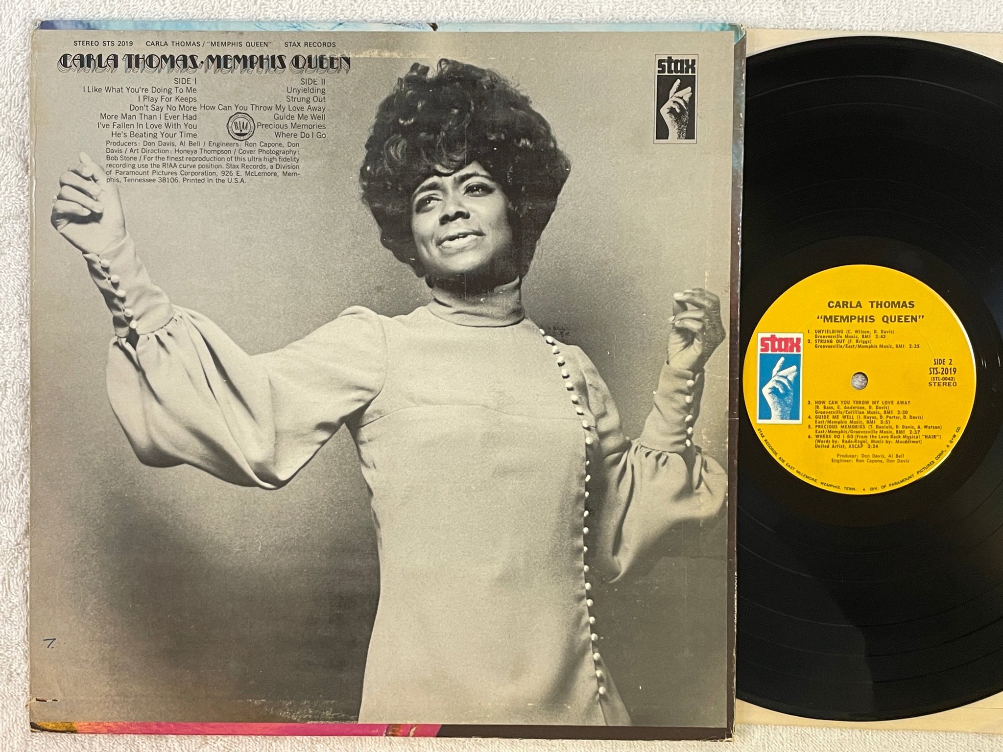 Omslagsbild för skivan CARLA THOMAS Memphis queen LP -69 US STAX STS-2019