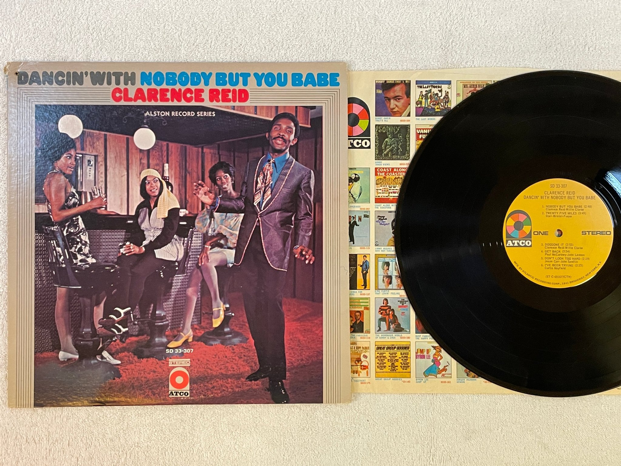 Omslagsbild för skivan CLARENCE REID dancin' with nobody but you babe LP -69 US ATCO SD 33-307 