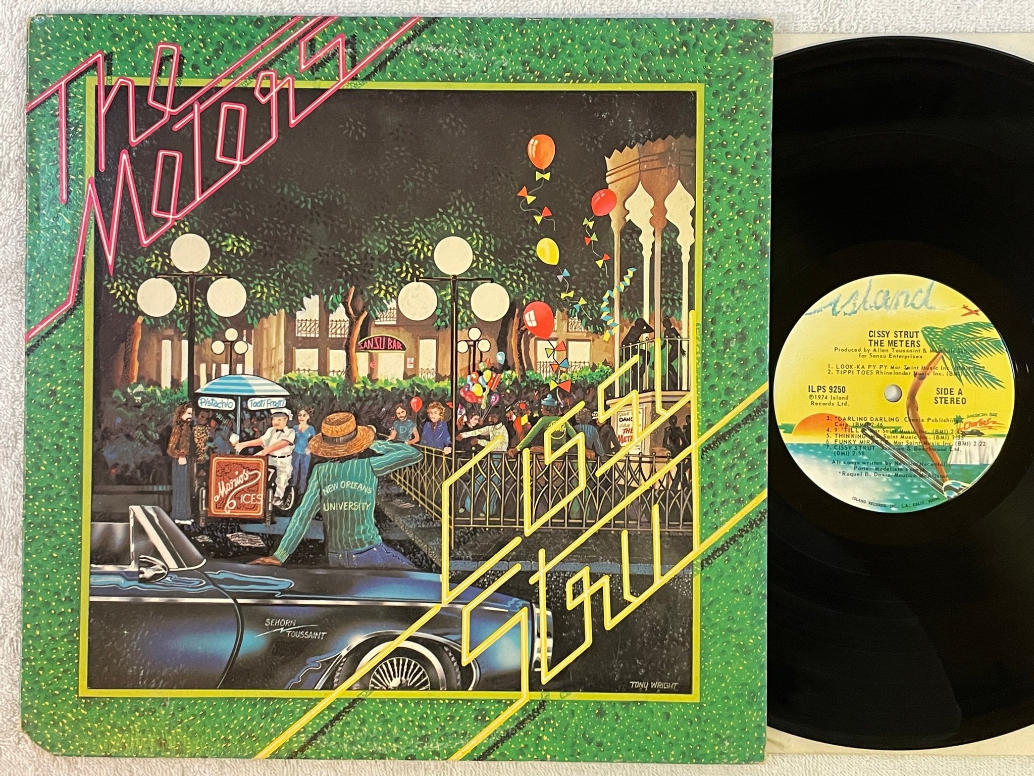 Omslagsbild för skivan THE METERS cissy strut LP -74 US ISLAND ILPS 9250 funky soul 