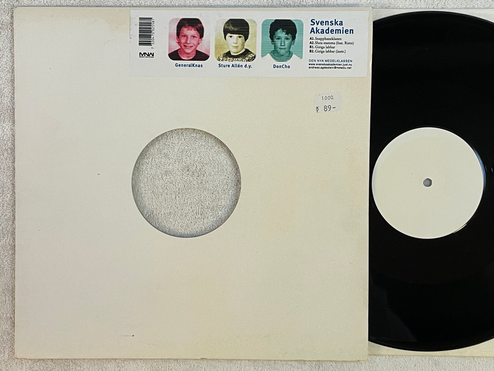 Omslagsbild för skivan SVENSKA AKADEMIEN snapphaneklanen 12"single  2002 Den nya medelklassen 