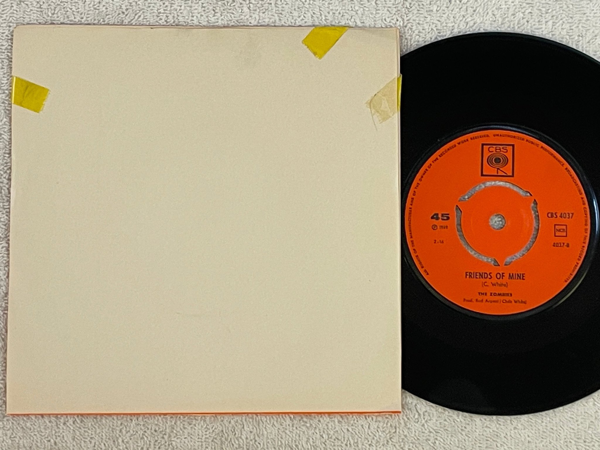 Omslagsbild för skivan ZOMBIES time of the season 7"single -69 ncb CBS 4037 